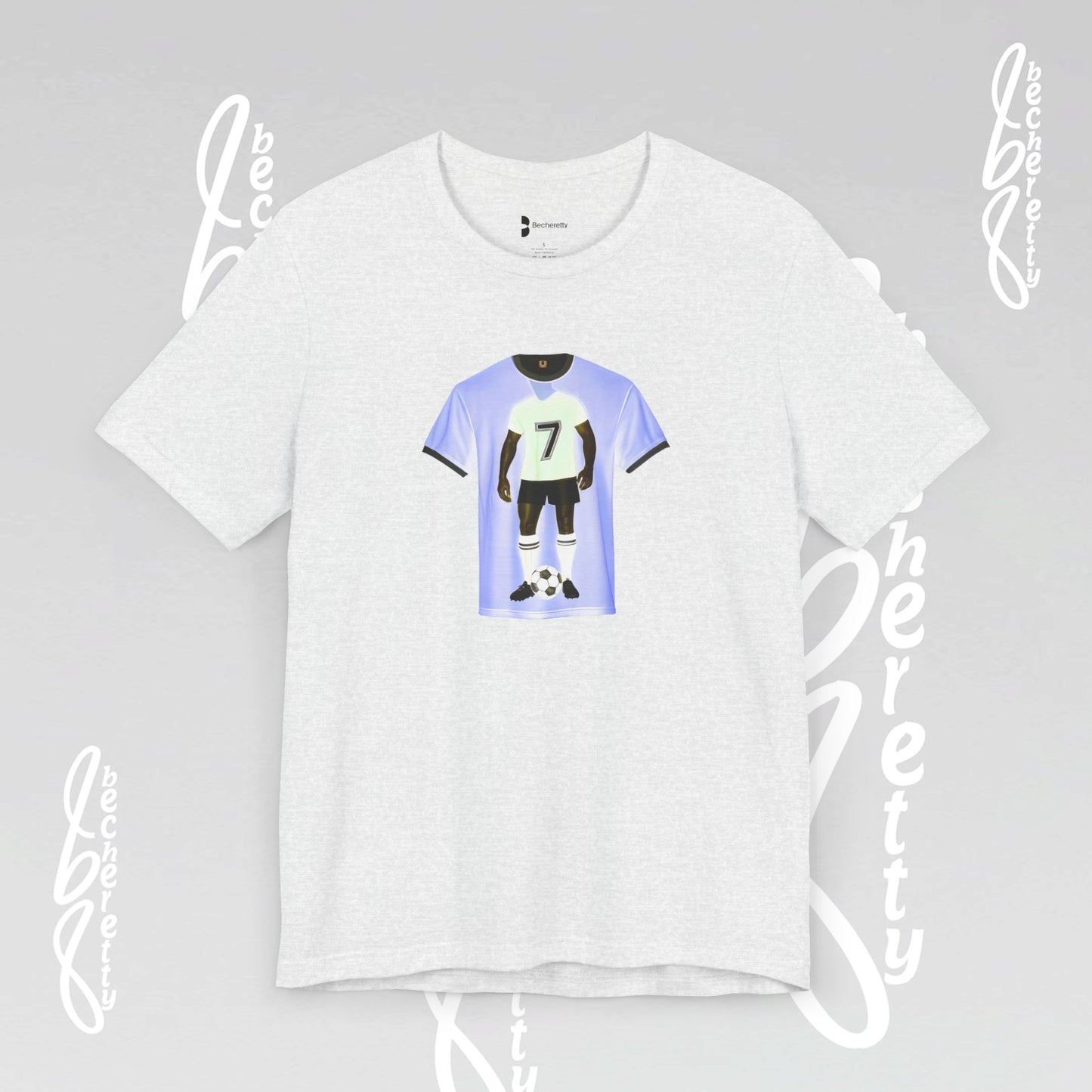 Soccer T-Shirt Number 7 - Graphic Becheretty - Perfect Gift for Soccer Lovers
