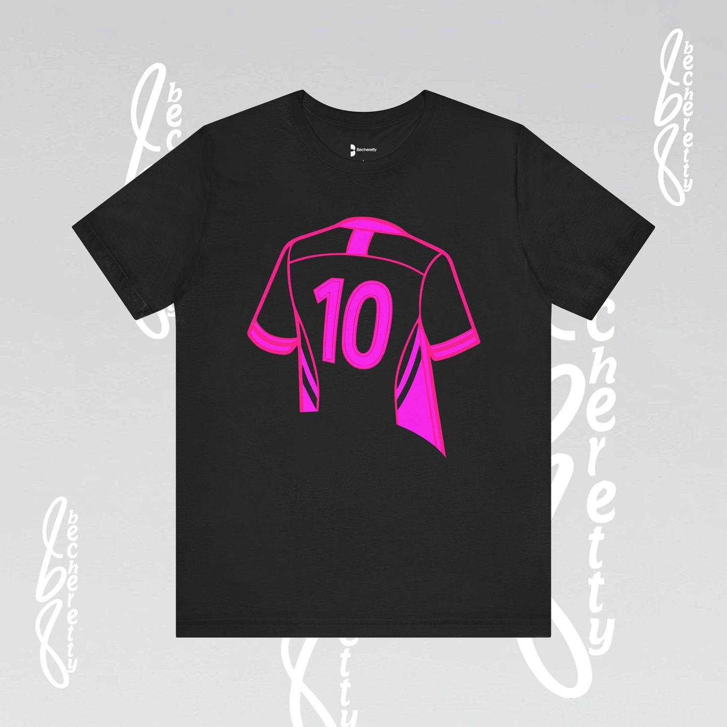 Number 10 Tee - Art Minimalist Graphic Becheretty - Game day - Casual wear - Perfect gift for sports fans.