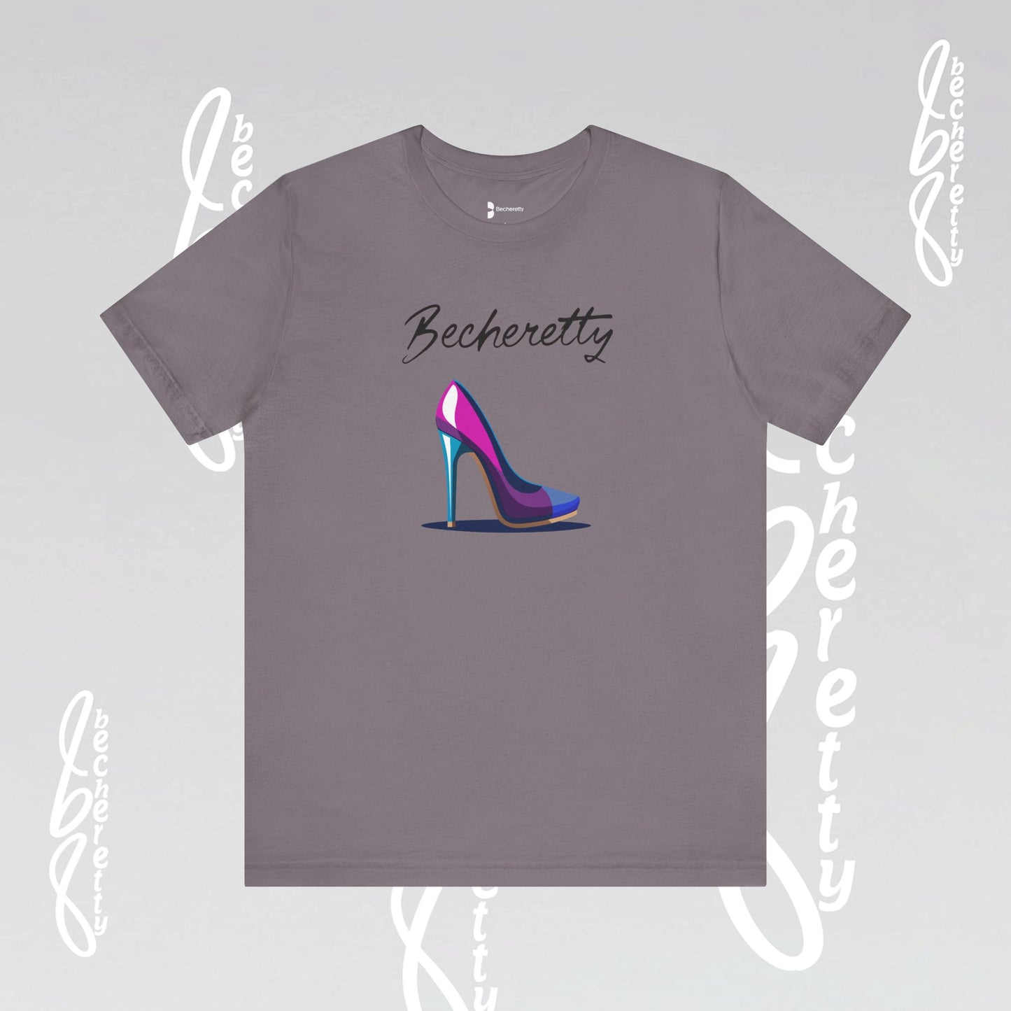 Trendy Graphic T-Shirt Becheretty - Futuristic High Heel Design, Fashion, Casual Wear