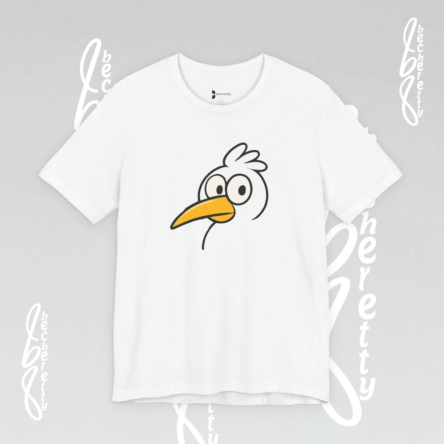 Artistic Minimalist Graphic Becheretty T-shirt - Inspired by a child's drawing - Every Mind Can Fly - Celebrating Neurodiversity.