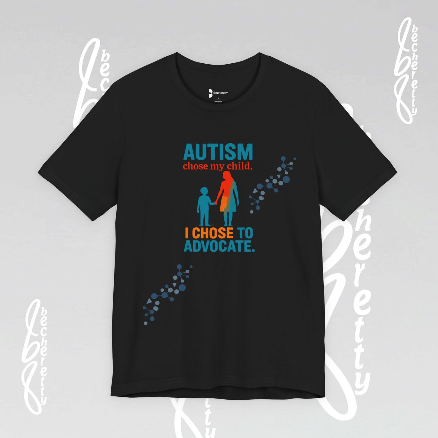 Autism Awareness Unisex Tee - Becheretty Graphic - Perfect gift for parents and friends supporting the cause.