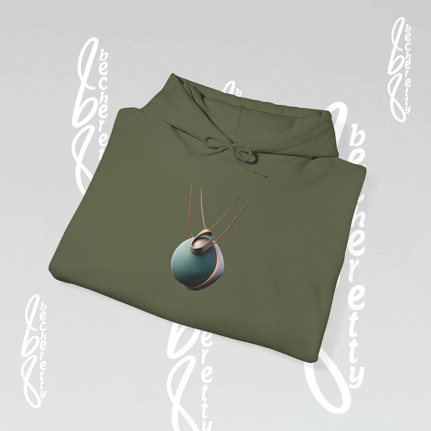 Futuristic Necklace - Graphic Hoodie Becheretty - Unisex, Original Gift for Friends