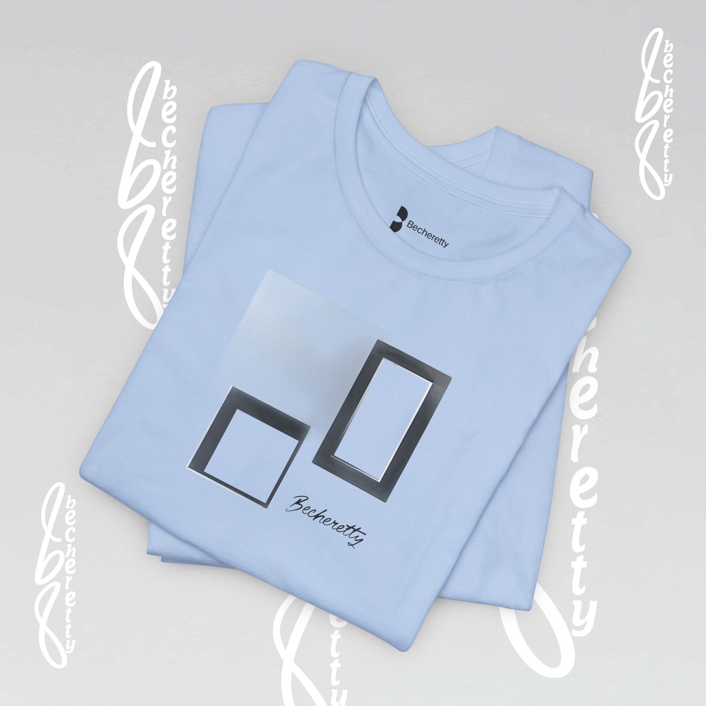 Minimalist Graphic Becheretty T-Shirt - Pixel Void Line - Modern Design for Art lovers - Casual Wear