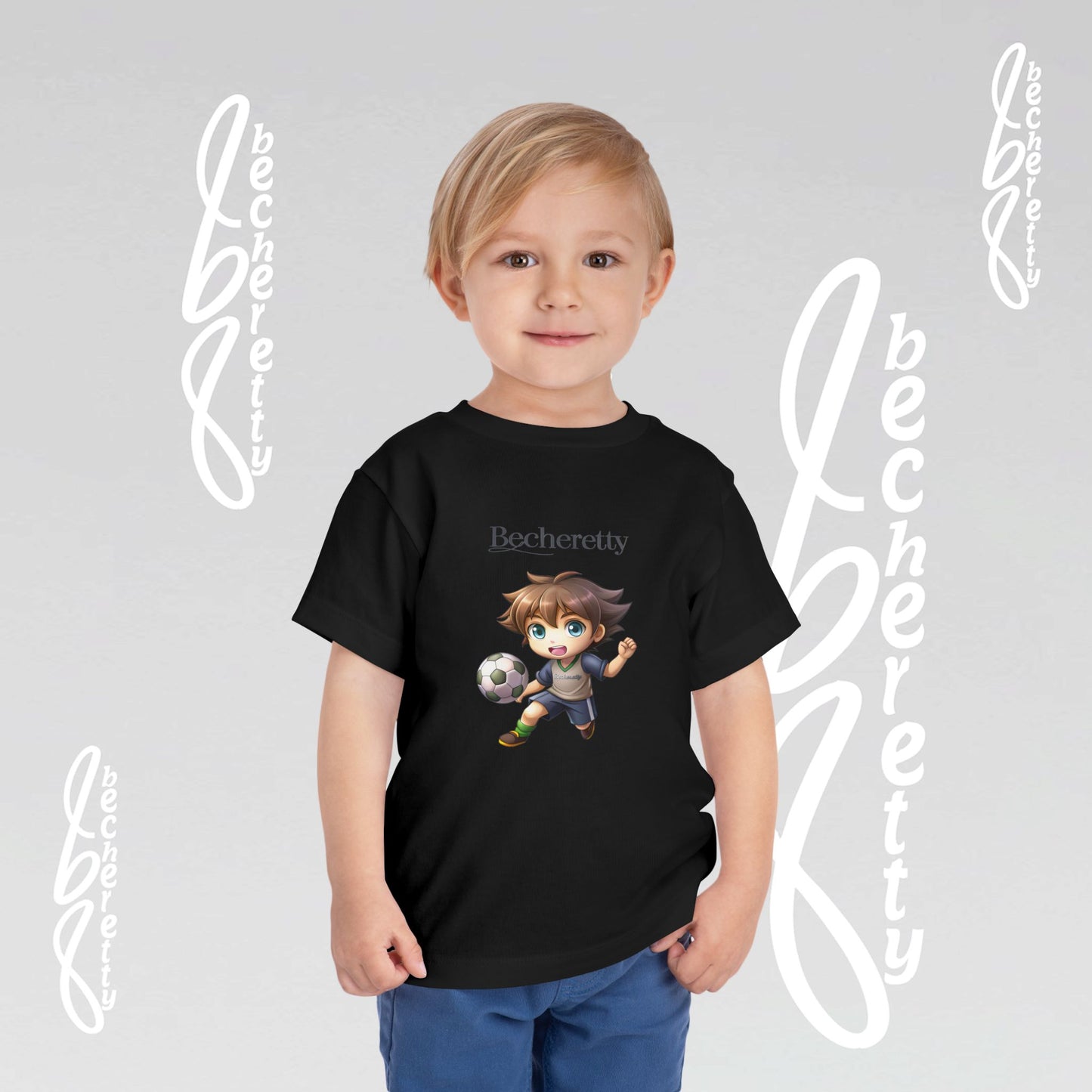 Toddler T'Shirt - Fun Graphic Becheretty - Perfect for Soccer Lovers - Kids Casual Wear