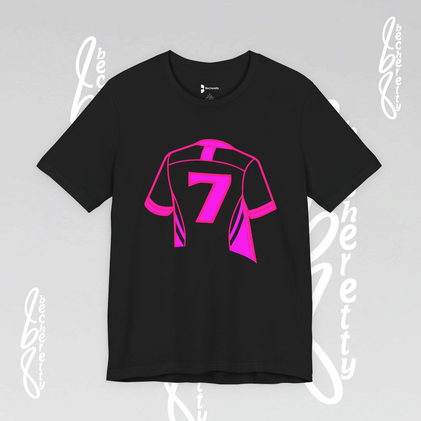 Soccer T-Shirt Number 7 - Unisex Graphic Design Minimalist Becheretty - New style of t-shirt for soccer fans