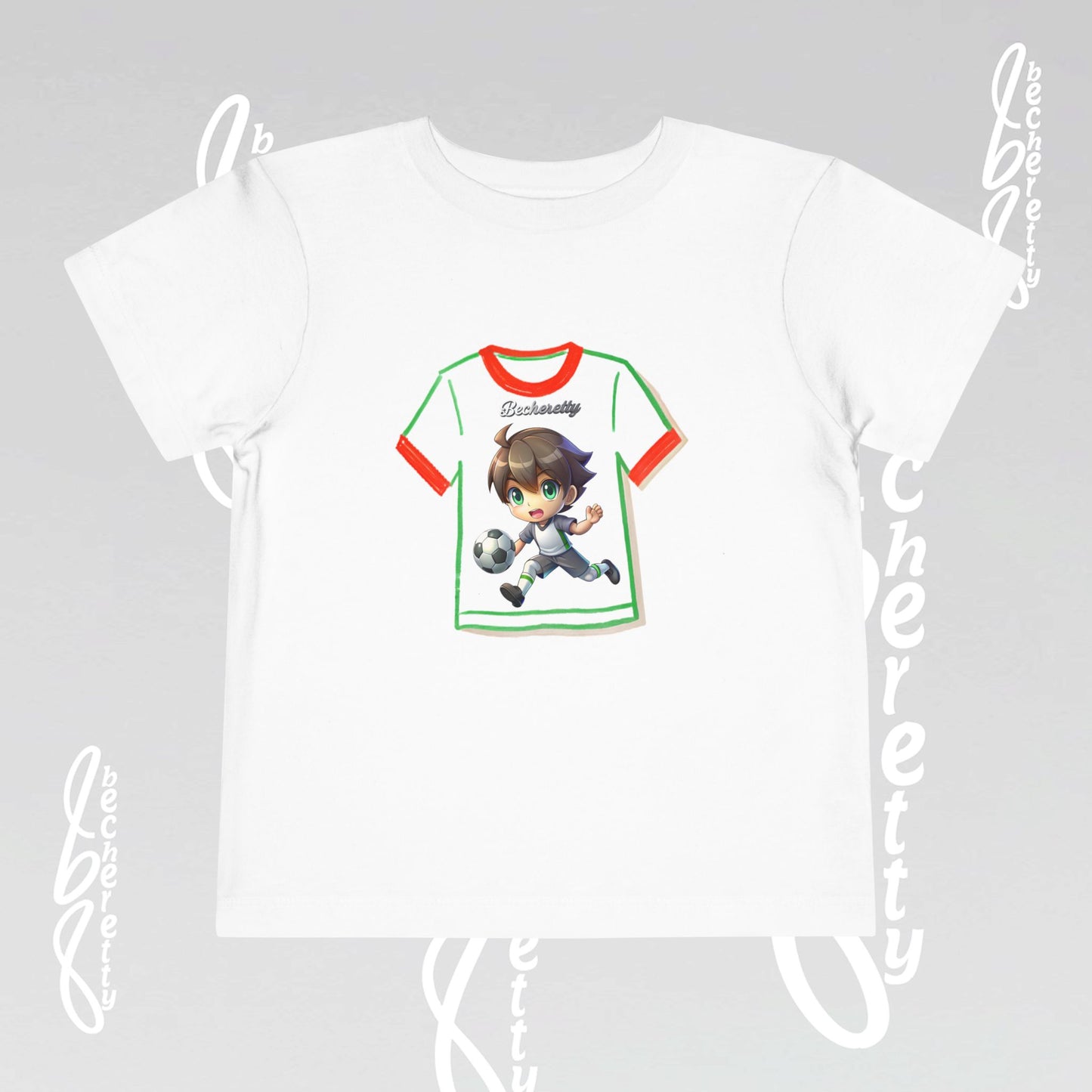 Toddler T-Shirt - Perfect for Soccer Lovers - Dynamic Graphic Becheretty - Stylish Kids Wear
