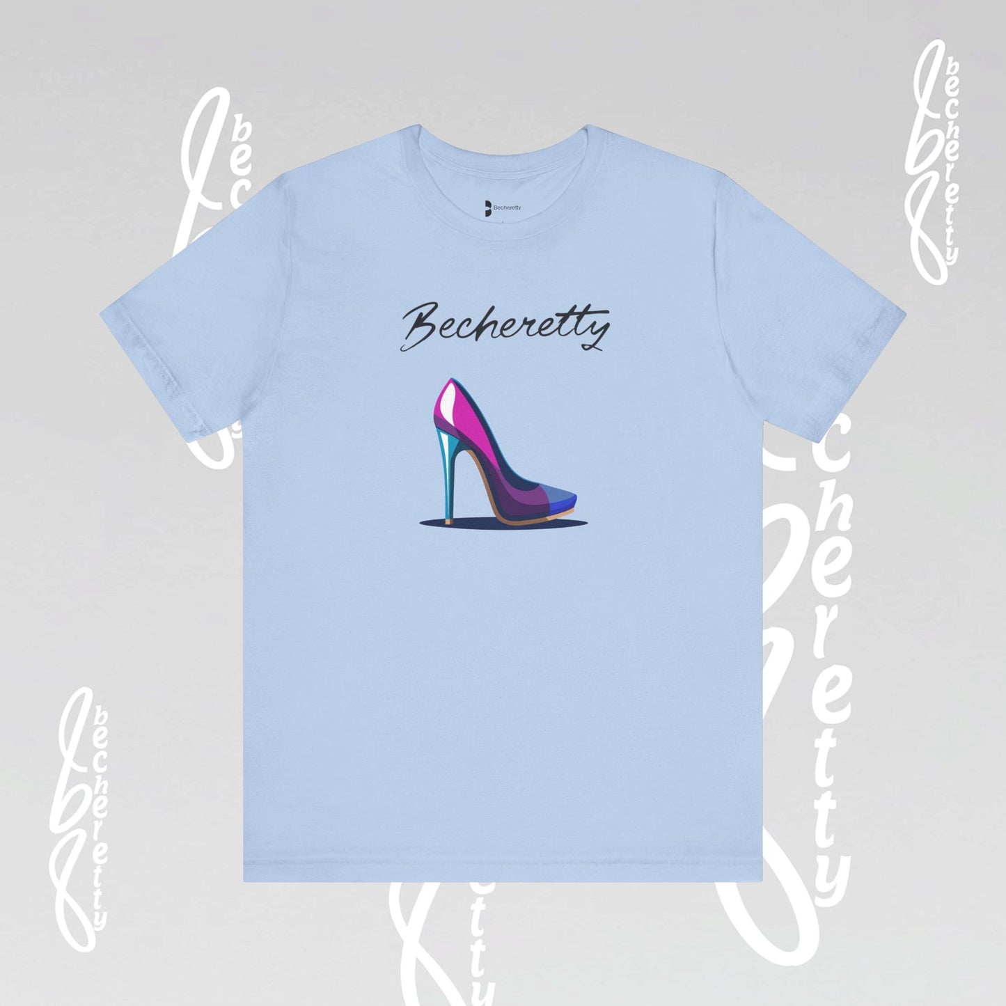 Trendy Graphic T-Shirt Becheretty - Futuristic High Heel Design, Fashion, Casual Wear