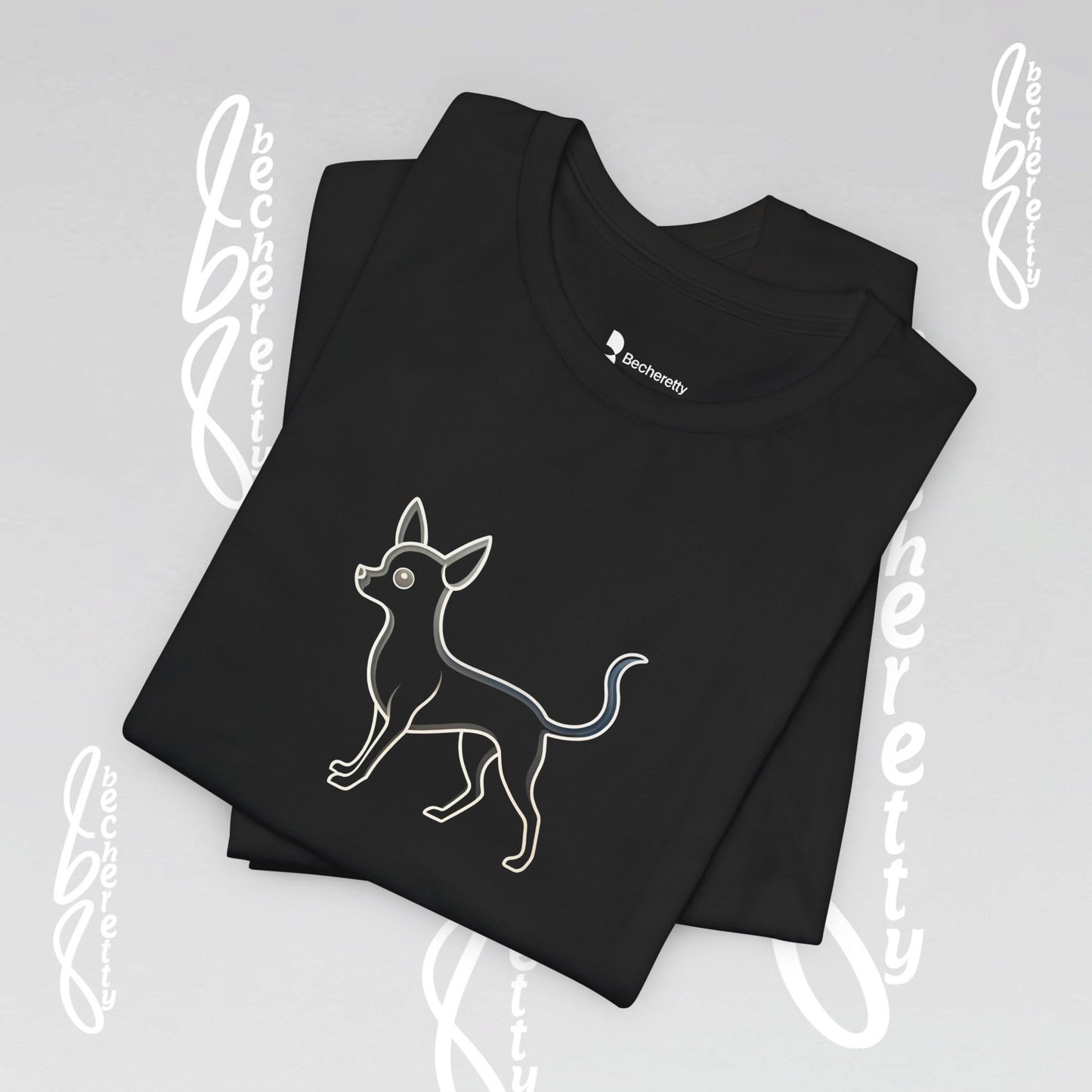 Chihuahua T-Shirt Unisex - Minimalist Art Graphic Becheretty - Trendy Tee - Casual Wear