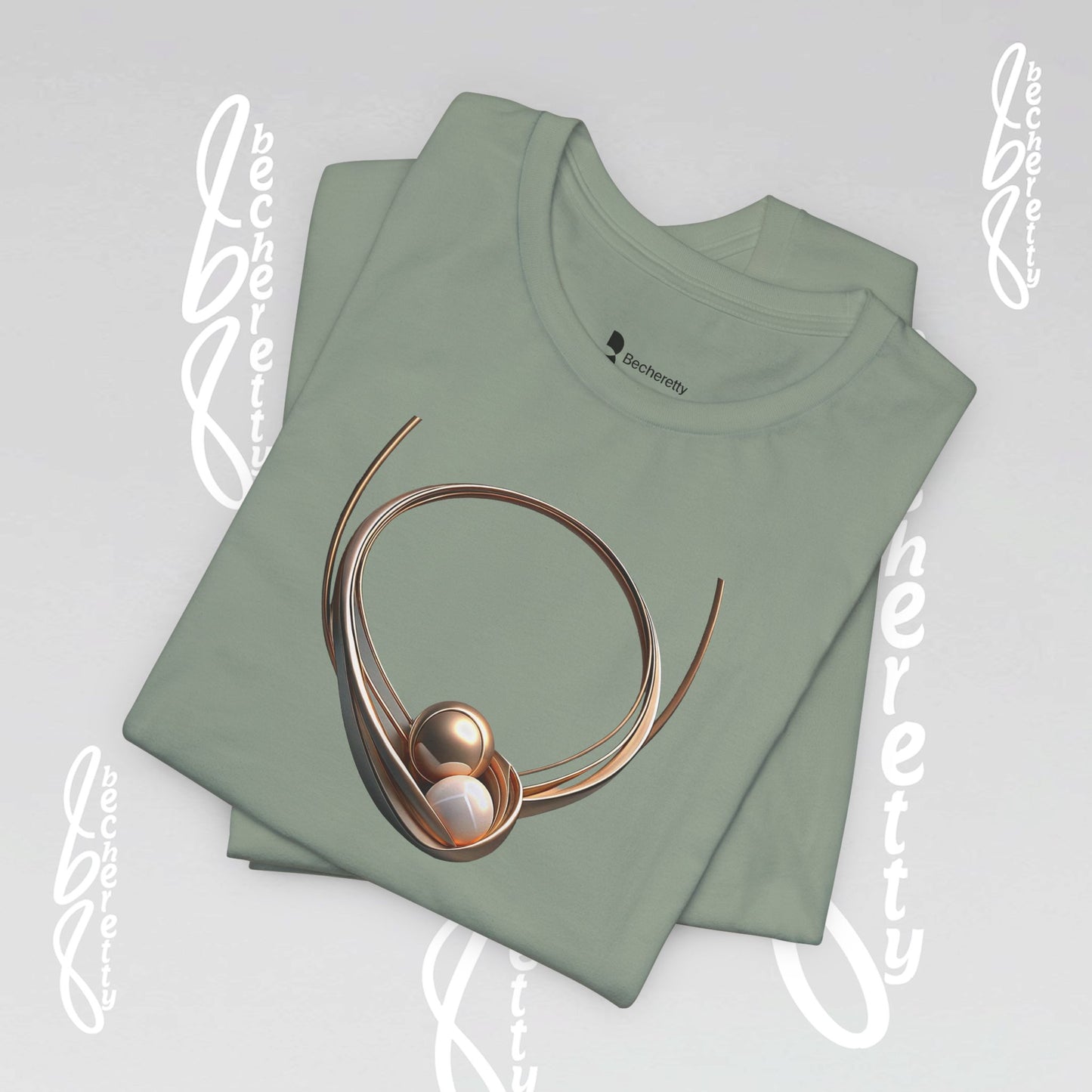 Elegant Pearl-Inspired - Graphic Tee Becheretty - Casual T-Shirt, Gift for Her, Stylish Summer Wear, Unique Fashion Statement