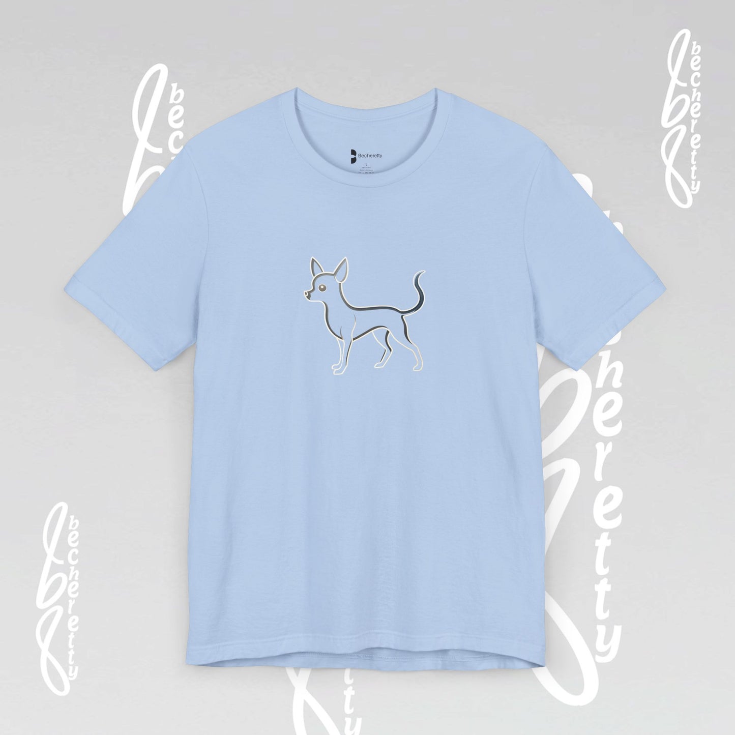 Chihuahua T-Shirt Unisex - Minimalist Art Graphic Becheretty - Trendy Tee - Casual Wear