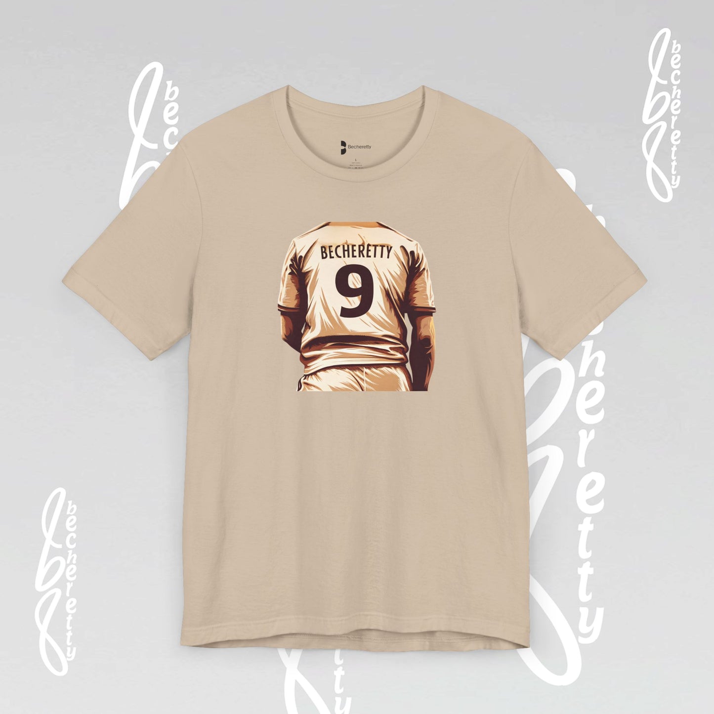 Soccer T-shirt Number 9 - Graphic Becheretty - Perfect Gift for Soccer Fans - Game Day, Casual Wear