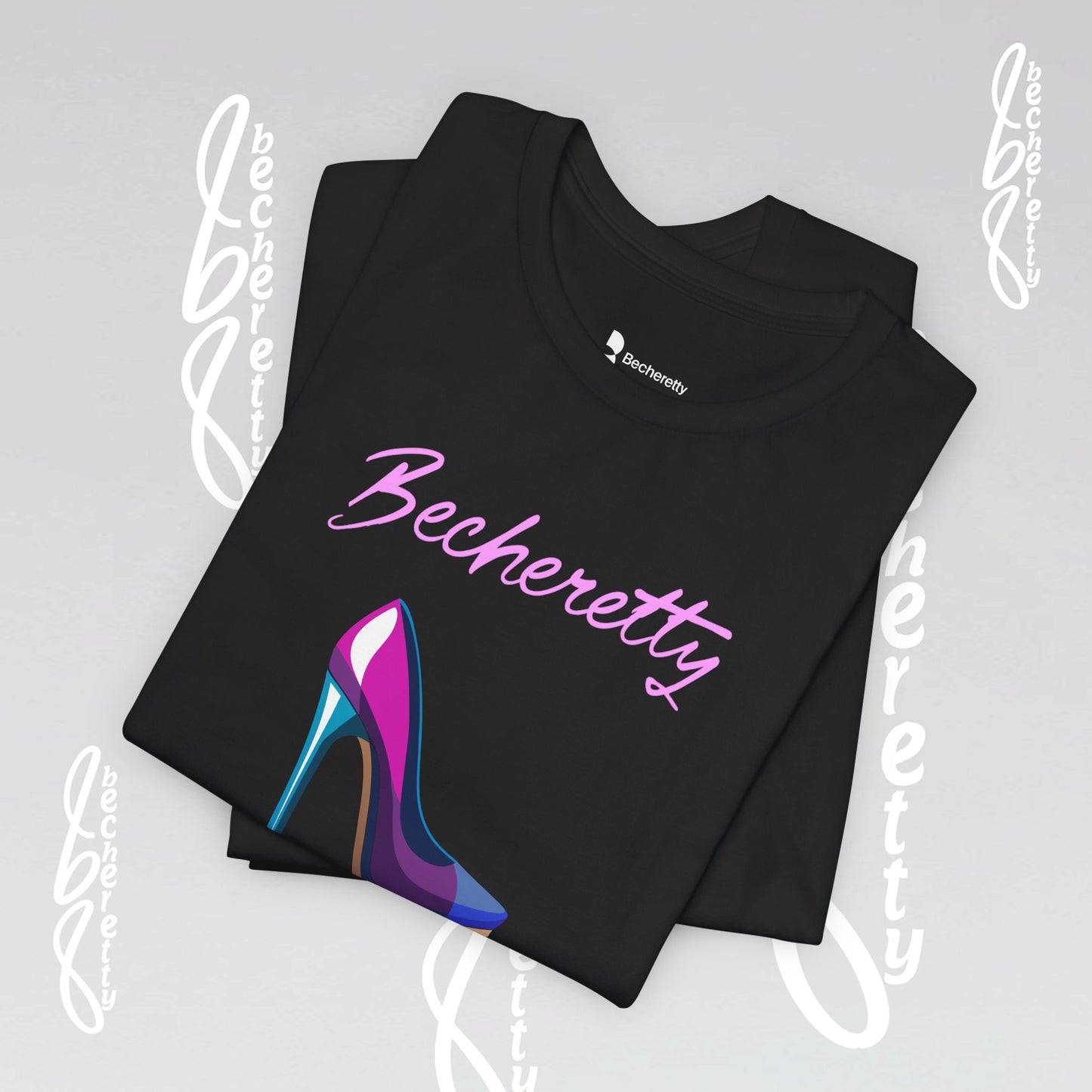 Trendy Graphic T-Shirt Becheretty - Futuristic High Heel Design, Fashion, Casual Wear