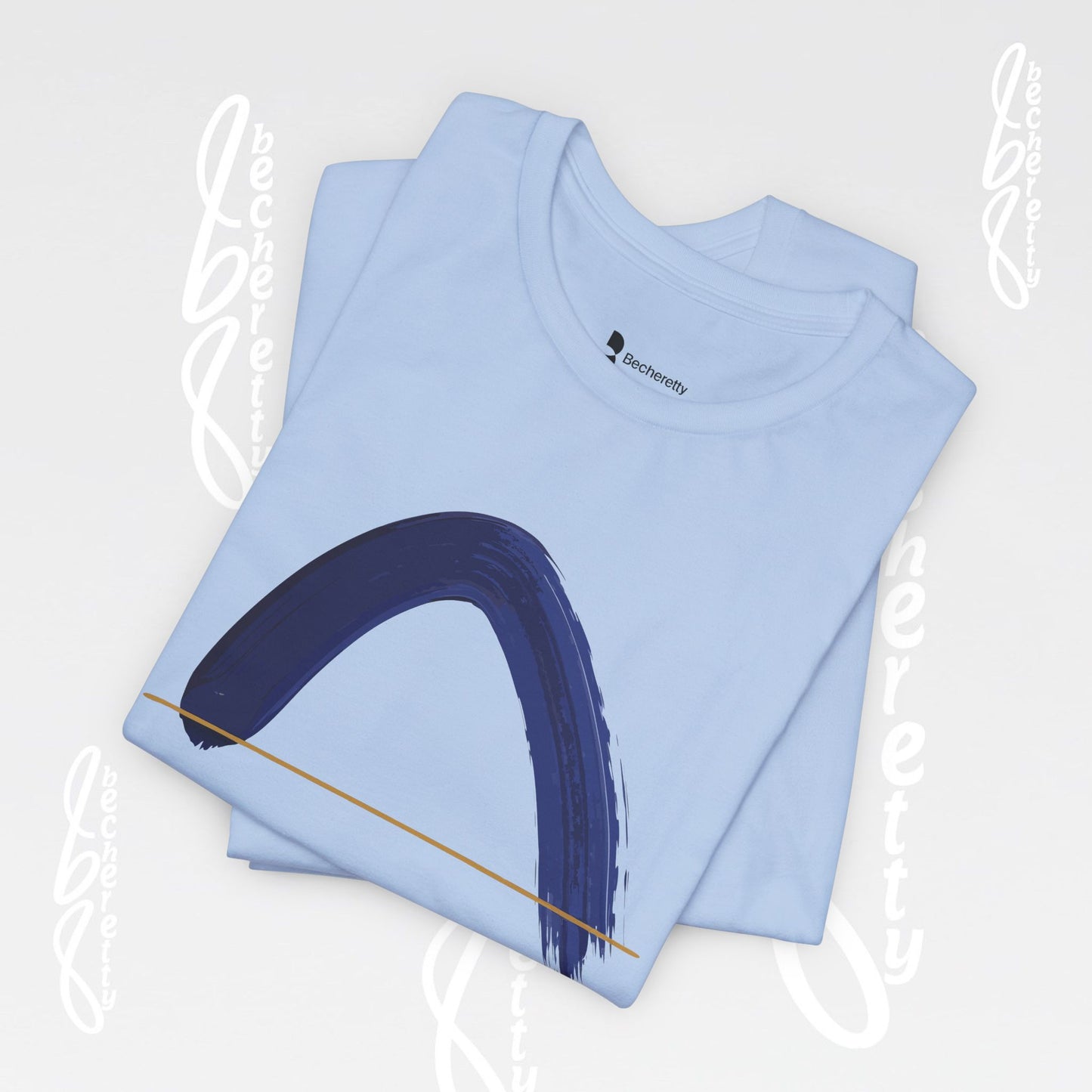 Brush Stroke Tee - Minimalist Art Graphic Becheretty Unisex Jersey Short Sleeve