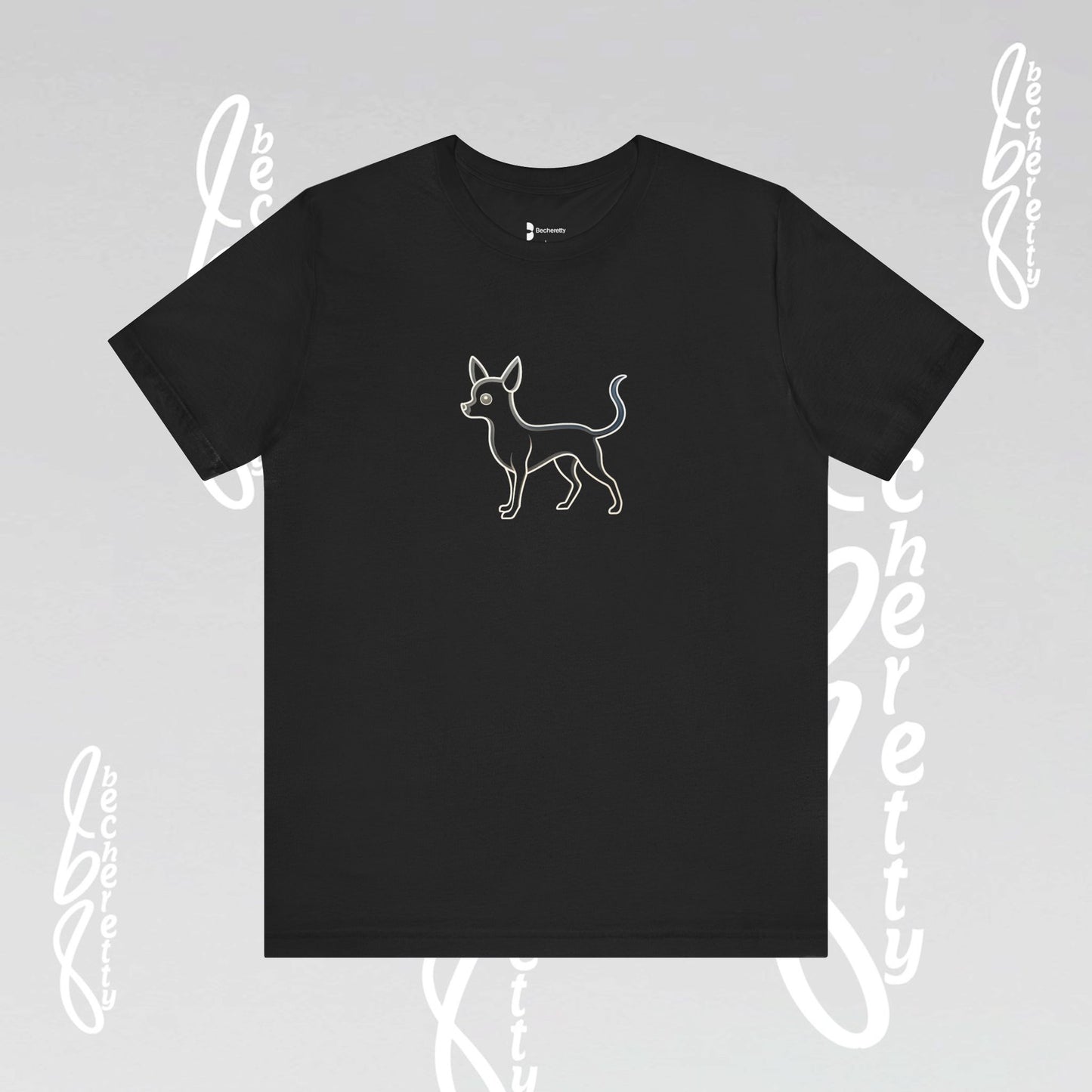 Chihuahua T-Shirt Unisex - Minimalist Art Graphic Becheretty - Trendy Tee - Casual Wear