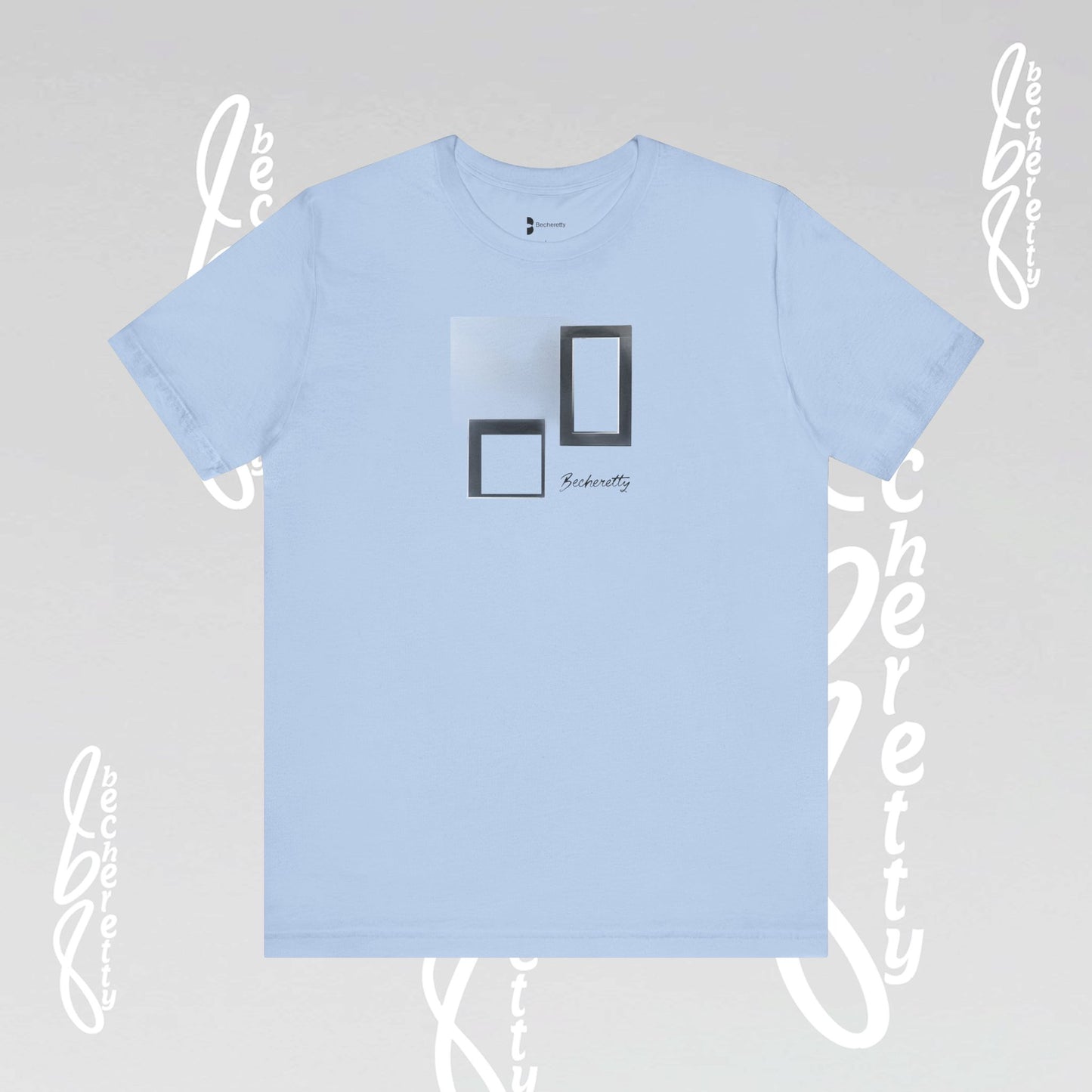 Minimalist Graphic Becheretty T-Shirt - Pixel Void Line - Modern Design for Art lovers - Casual Wear