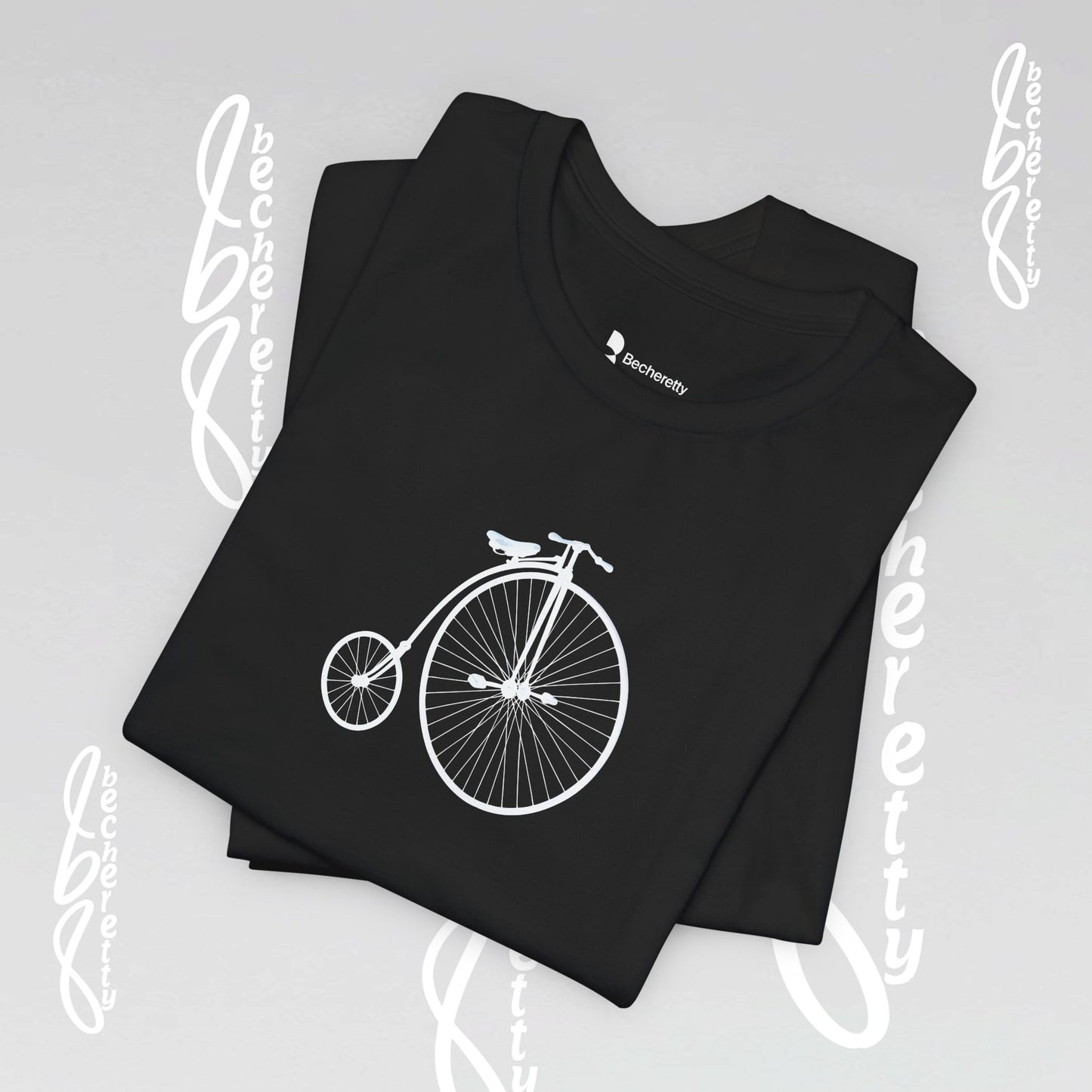 Retro Bicycle Graphic Tee Becheretty - Unisex Cotton T-Shirt, Perfect for Cycling Enthusiasts, Casual wear