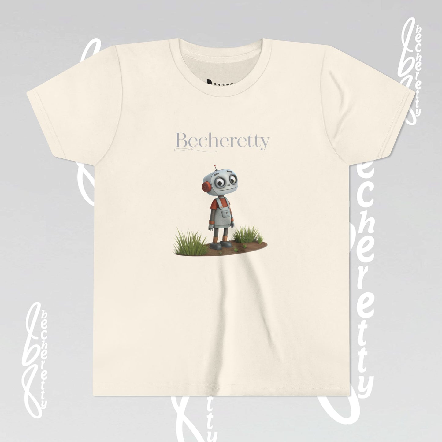 Youth T-Shirt short sleeve - Becheretty Graphic - Funny Robot - Casual Wear - Unique Kids Apparel