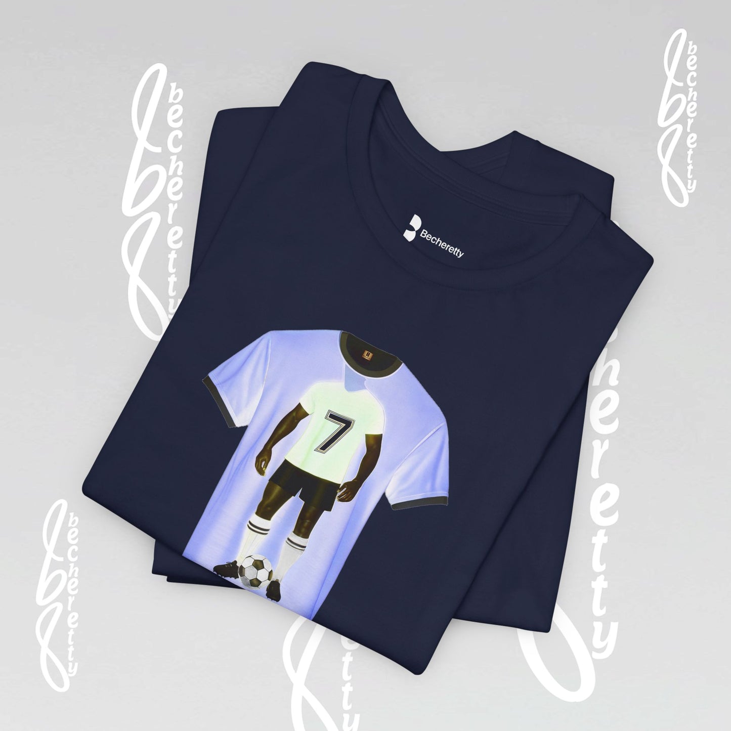 Soccer T-Shirt Number 7 - Graphic Becheretty - Perfect Gift for Soccer Lovers
