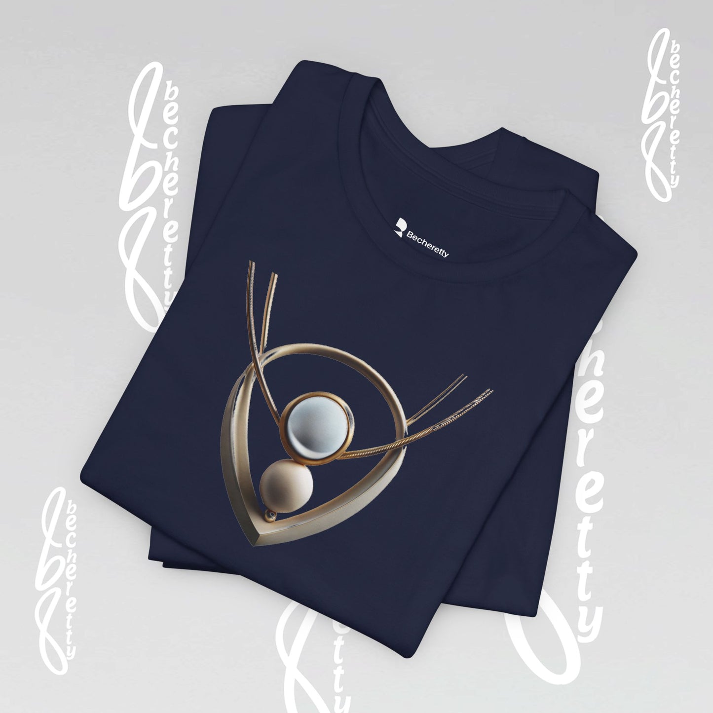 Artistic Necklace - Graphic Tee Becheretty – Unique Design - Casual wear - Women's Perfect Gift