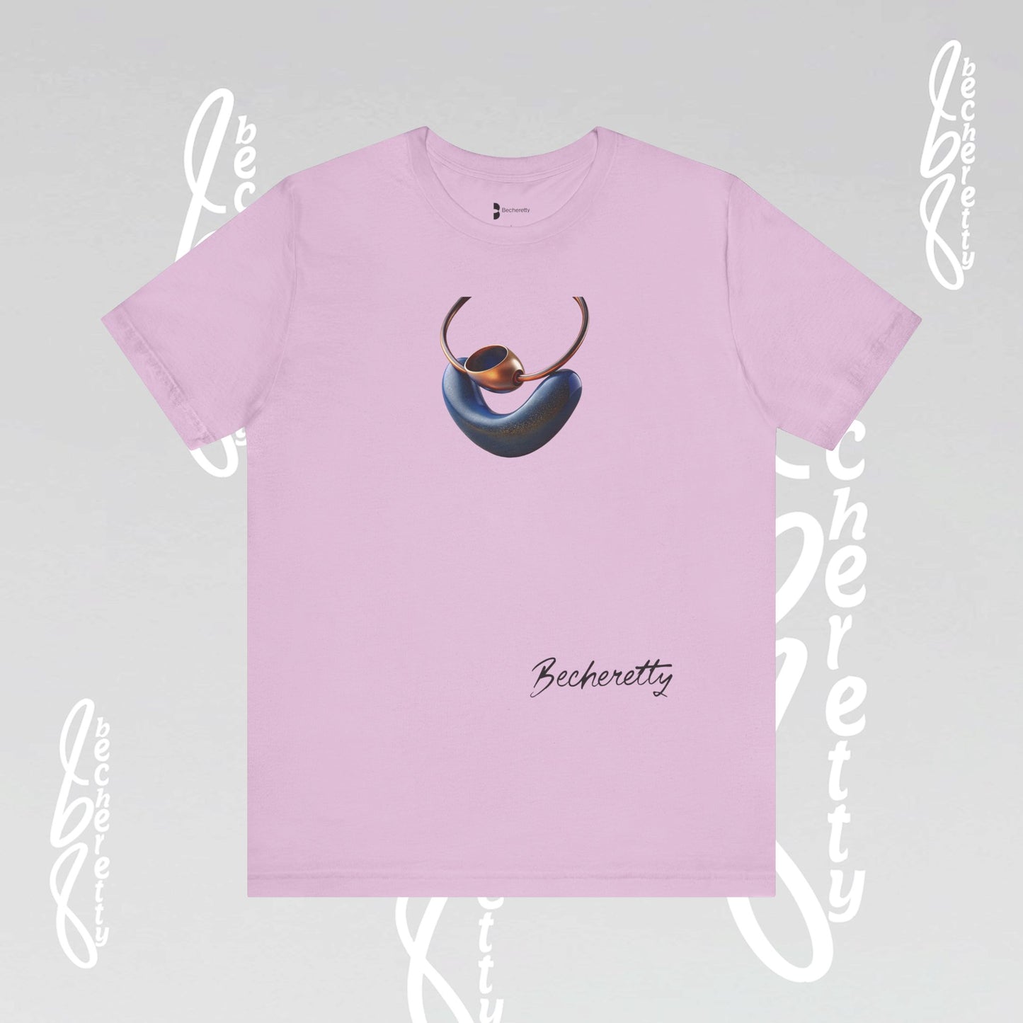 Necklace - Artistic design - T-Shirt short sleeve Becheretty- Fashion Casual Wear - Ideal Gift for Women