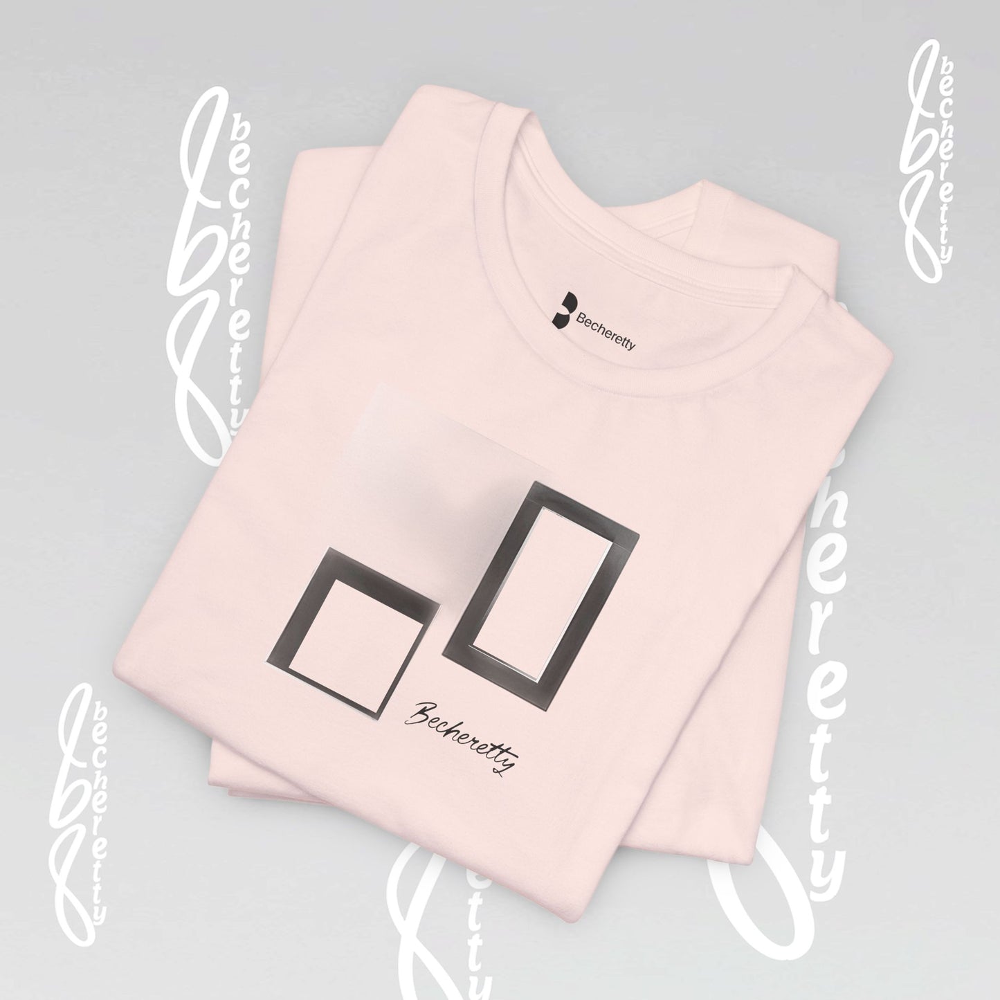 Minimalist Graphic Becheretty T-Shirt - Pixel Void Line - Modern Design for Art lovers - Casual Wear