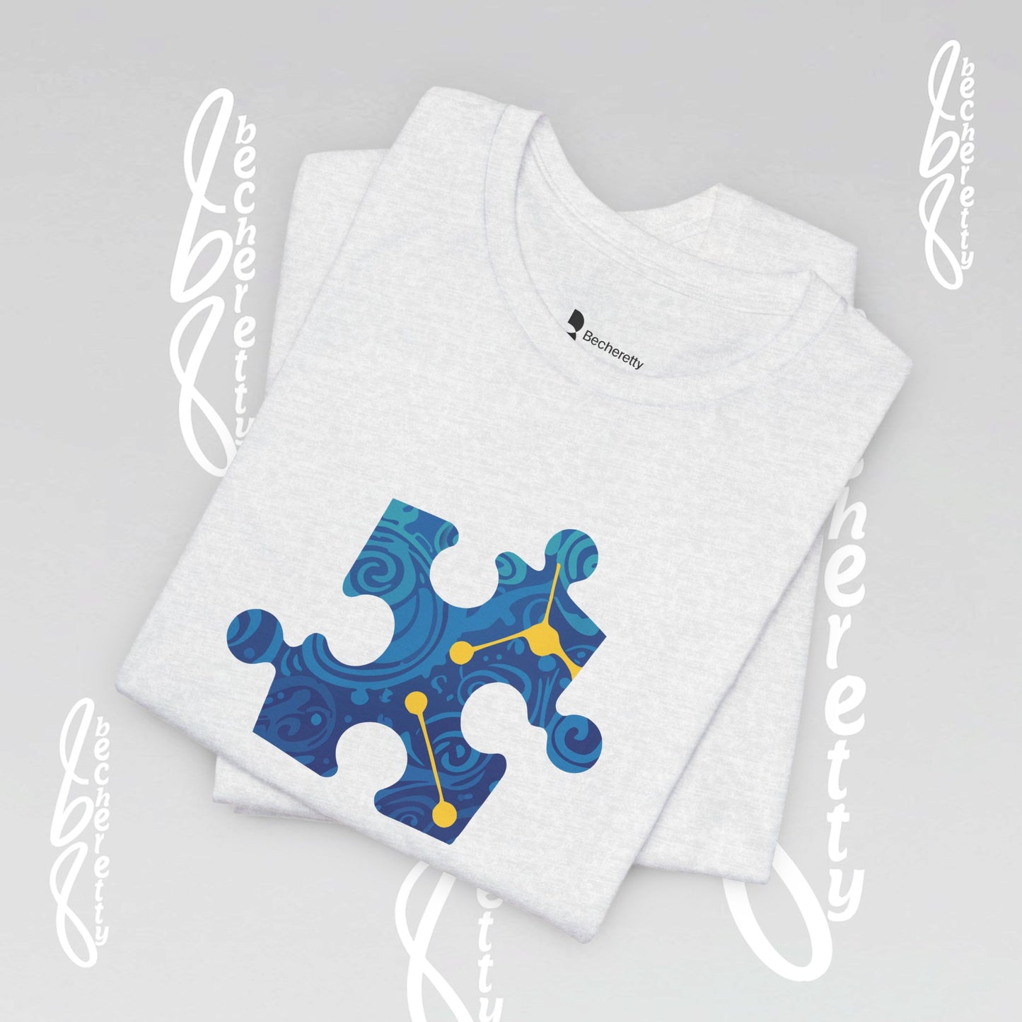 Support Autism awareness Puzzle Graphic Becheretty - Dress for a difference, casual wear