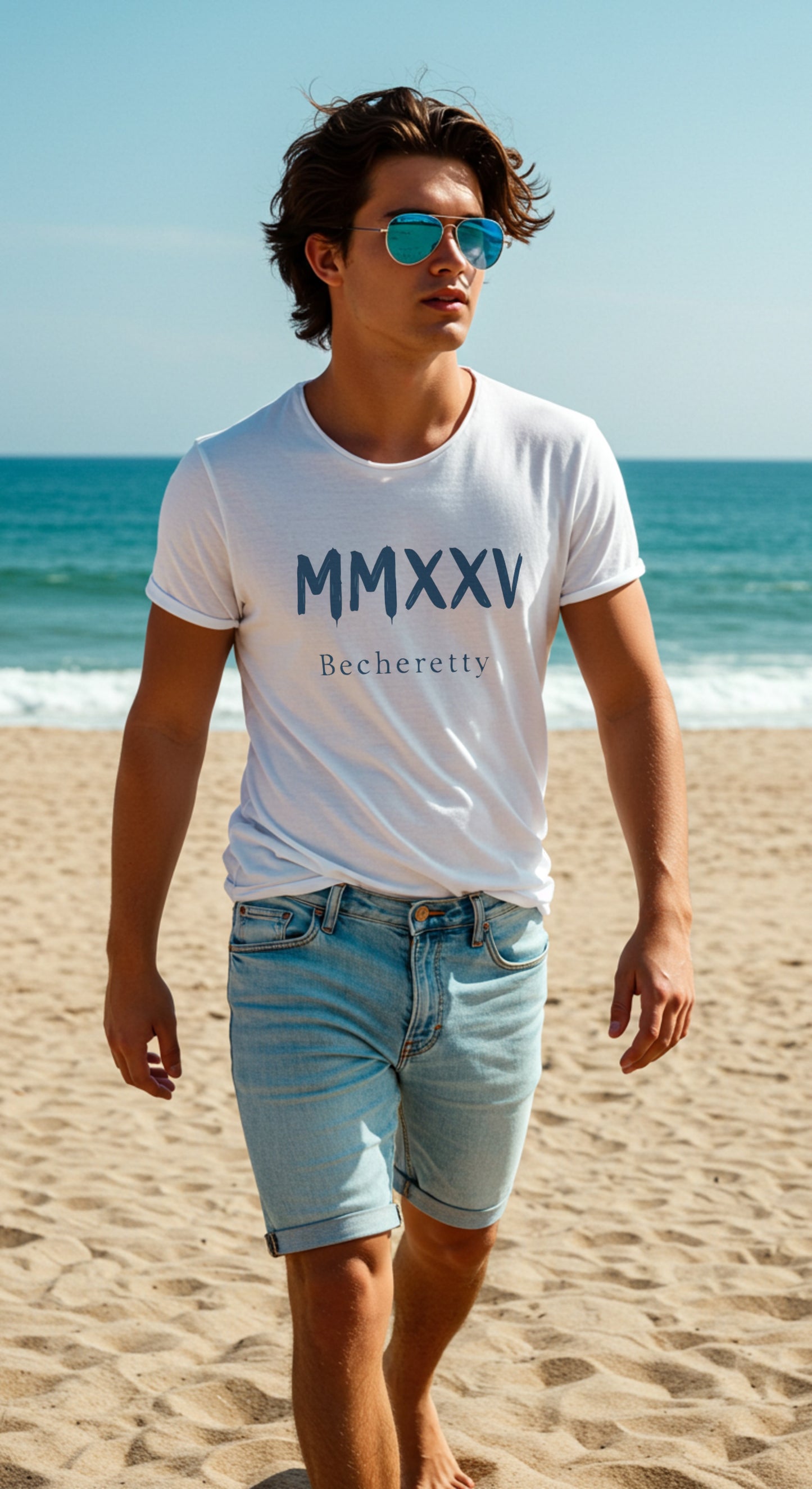 MMXXV Becheretty T-Shirt - Art Graphic Minimalist - Trendy Top, Casual Wear, Artistic Vibe