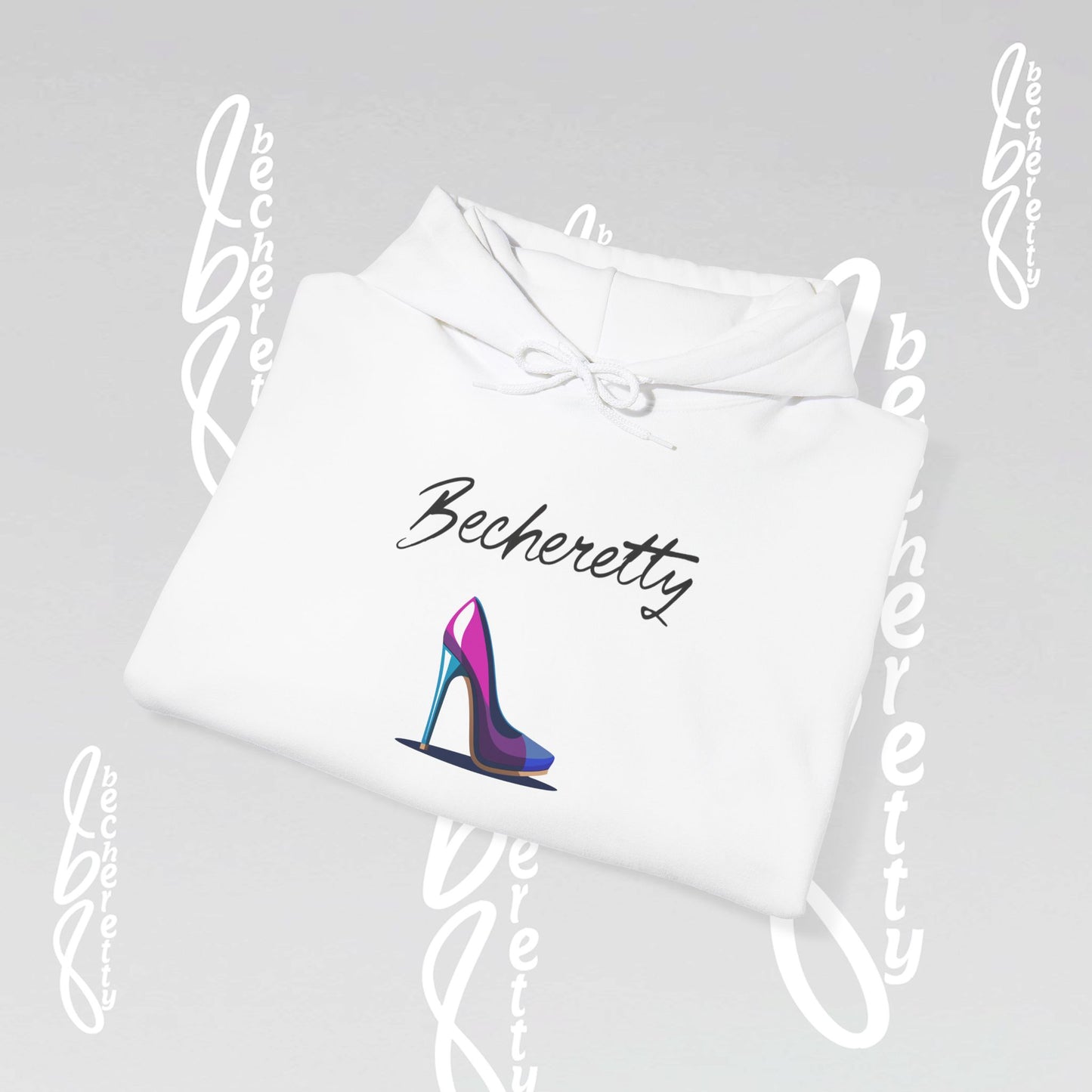 Graphic Hoodie Becheretty - Artistic High Heel Design - Casual Stylish