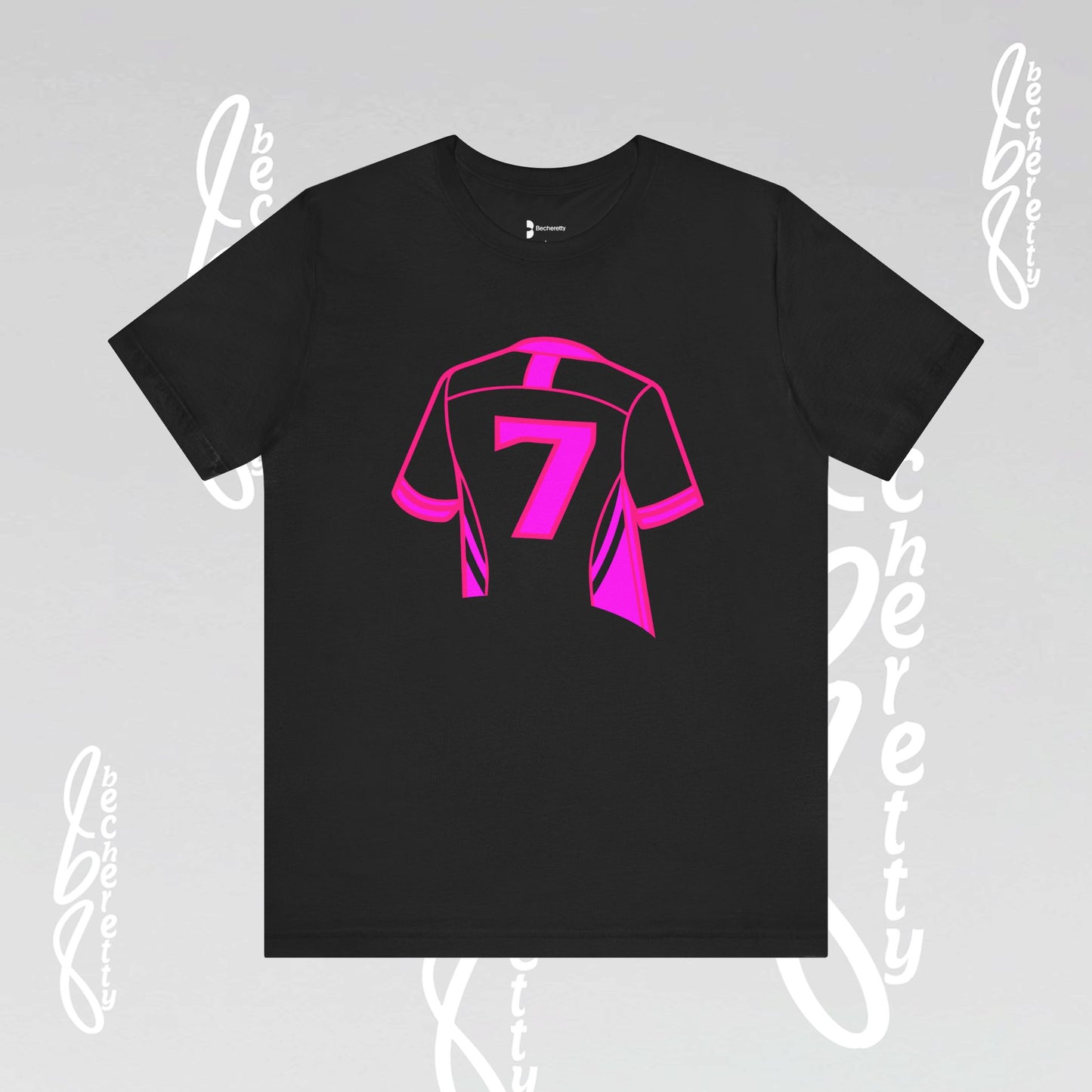 Soccer T-Shirt Number 7 - Unisex Graphic Design Minimalist Becheretty - New style of t-shirt for soccer fans