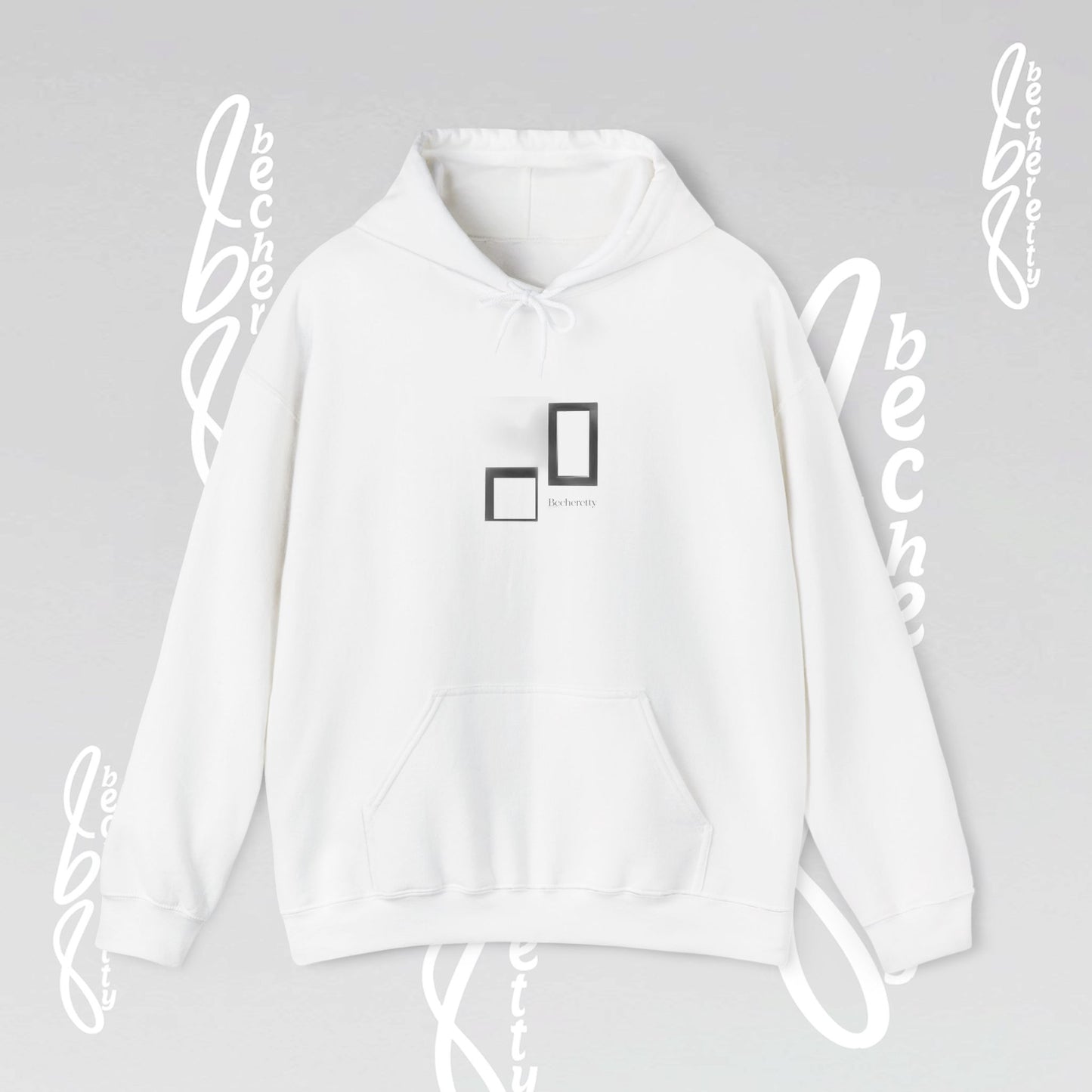 Hooded Minimalist Design Becheretty - Unisex, Pixel Void Line
