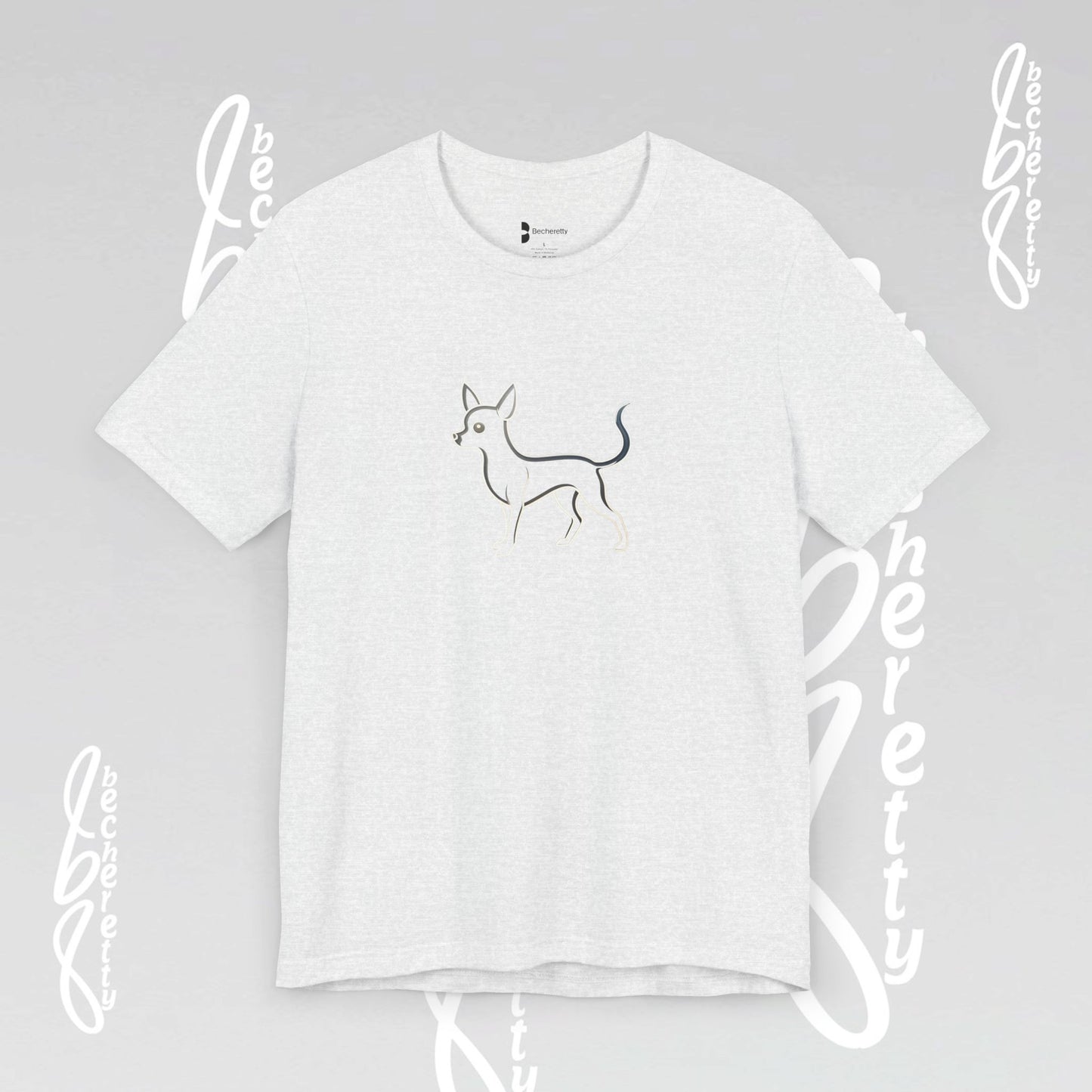 Chihuahua T-Shirt Unisex - Minimalist Art Graphic Becheretty - Trendy Tee - Casual Wear
