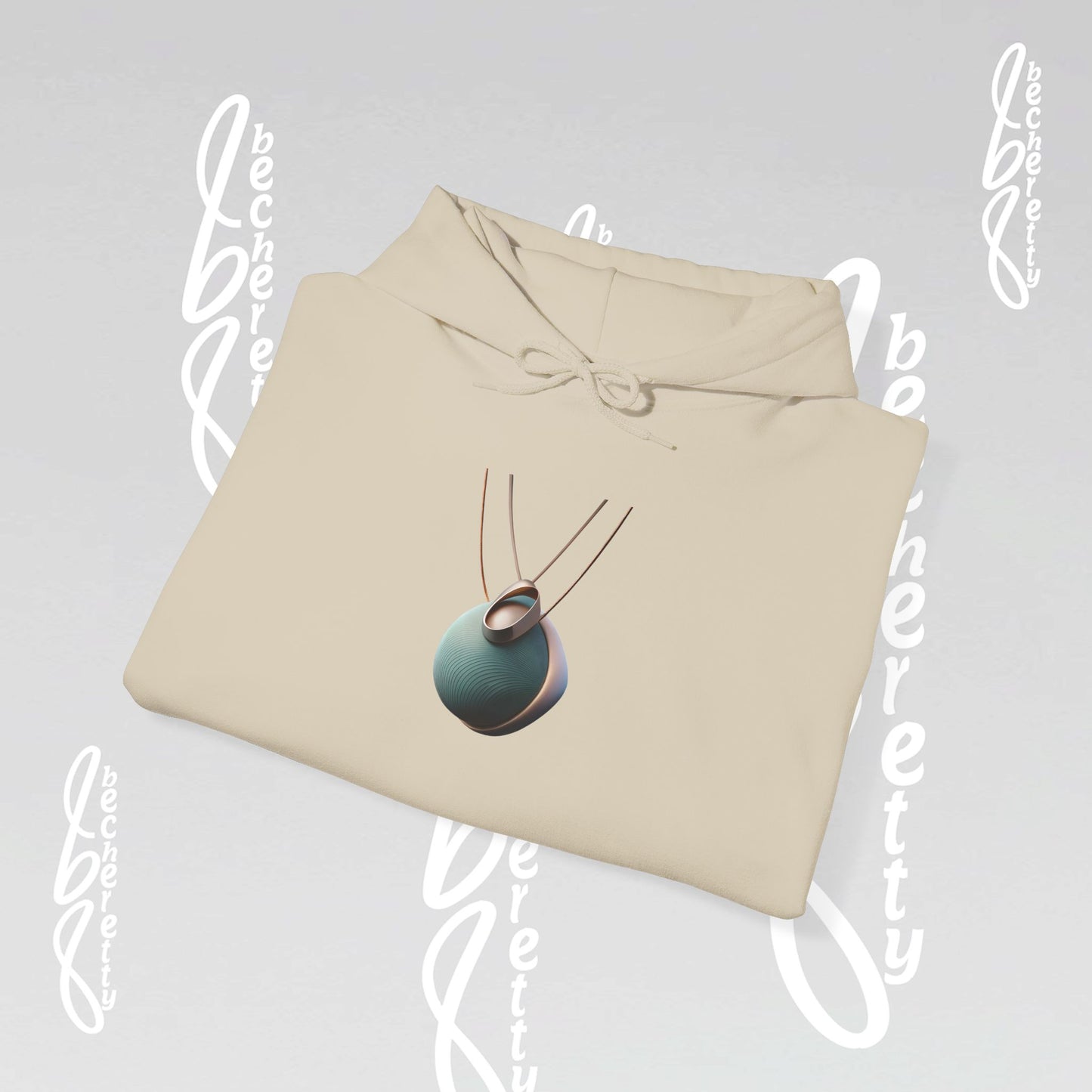 Futuristic Necklace - Graphic Hoodie Becheretty - Unisex, Original Gift for Friends