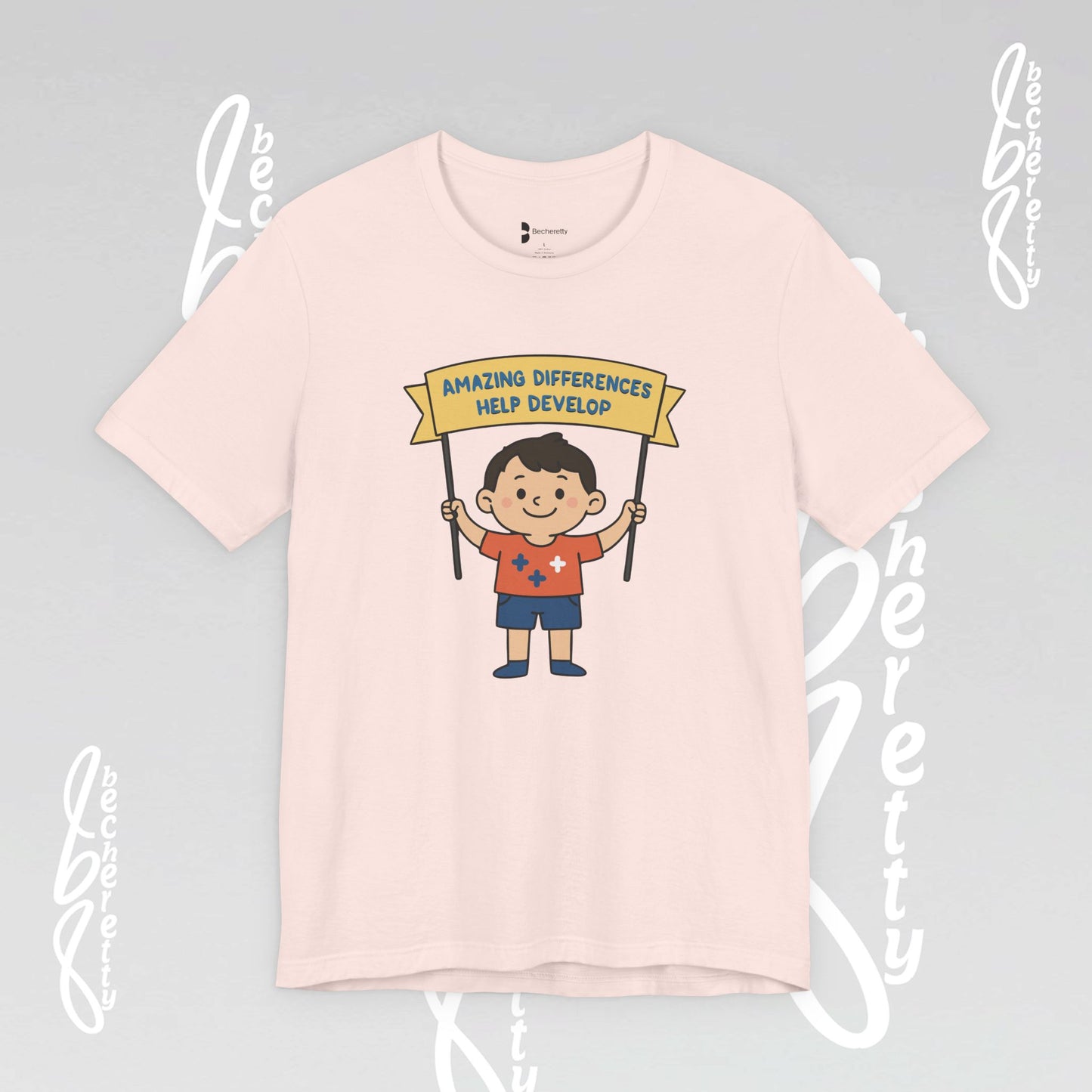 Autism Awareness T-shirt - Different, Not Less - Graphic Becheretty - Casual & Spread Positivity