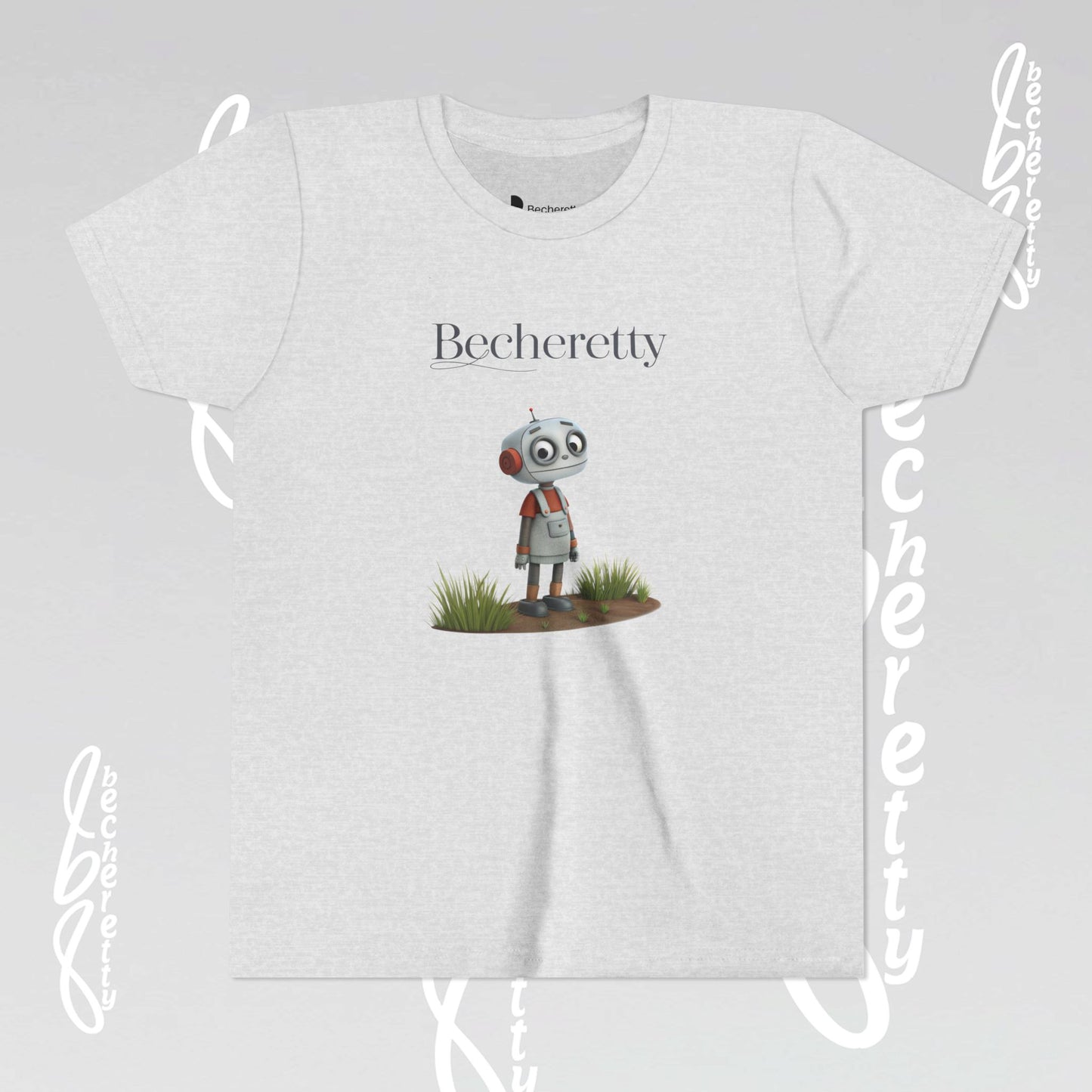 Youth T-Shirt short sleeve - Becheretty Graphic - Funny Robot - Casual Wear - Unique Kids Apparel