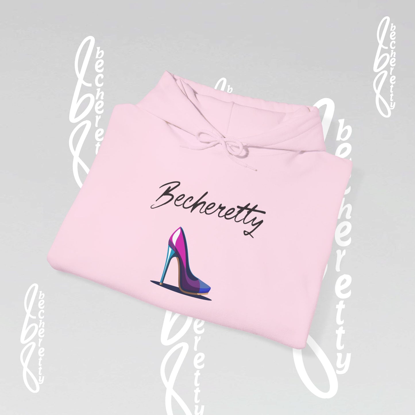 Graphic Hoodie Becheretty - Artistic High Heel Design - Casual Stylish