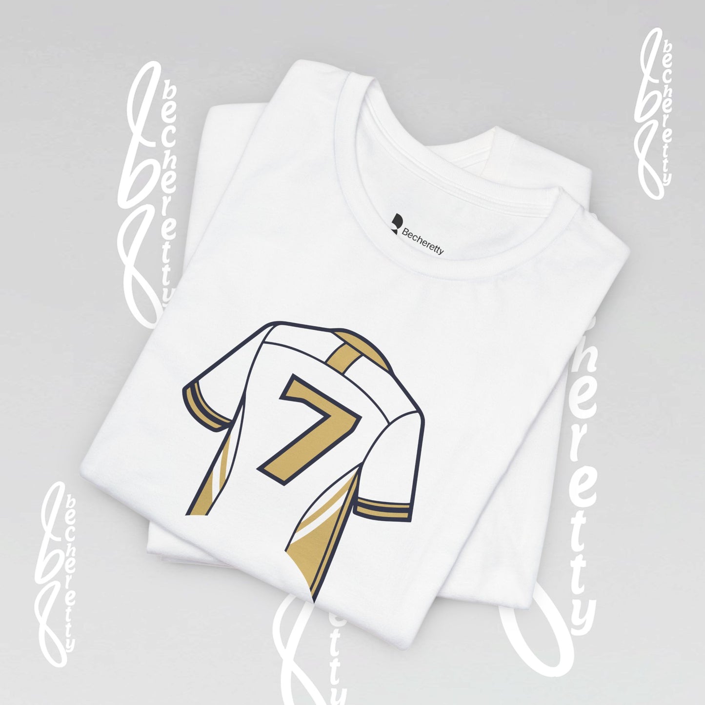 T-shirt - Number 7 GOAL - Art Graphic Minimalist Becheretty - Casual Wear - Team Spirit