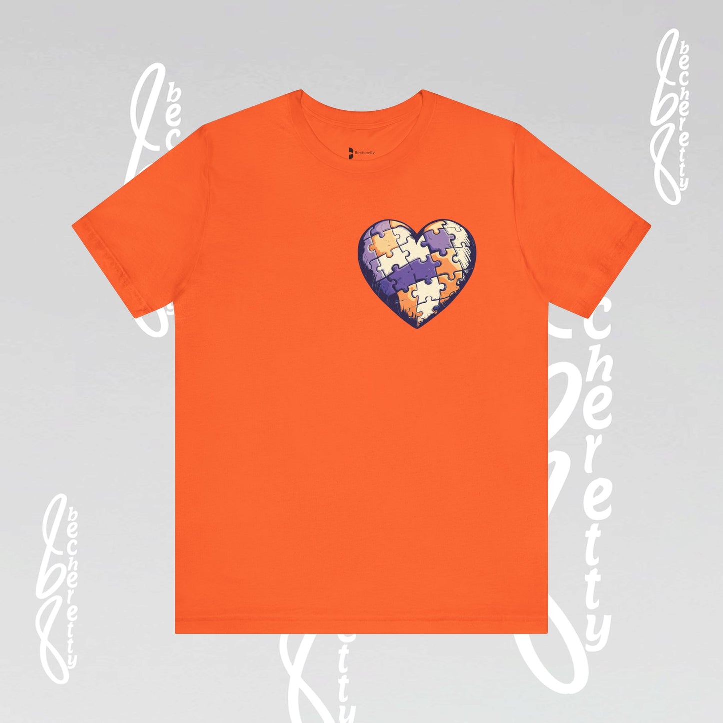 Artistic Puzzle Heart Tee - Autism Awareness Graphic Shirt