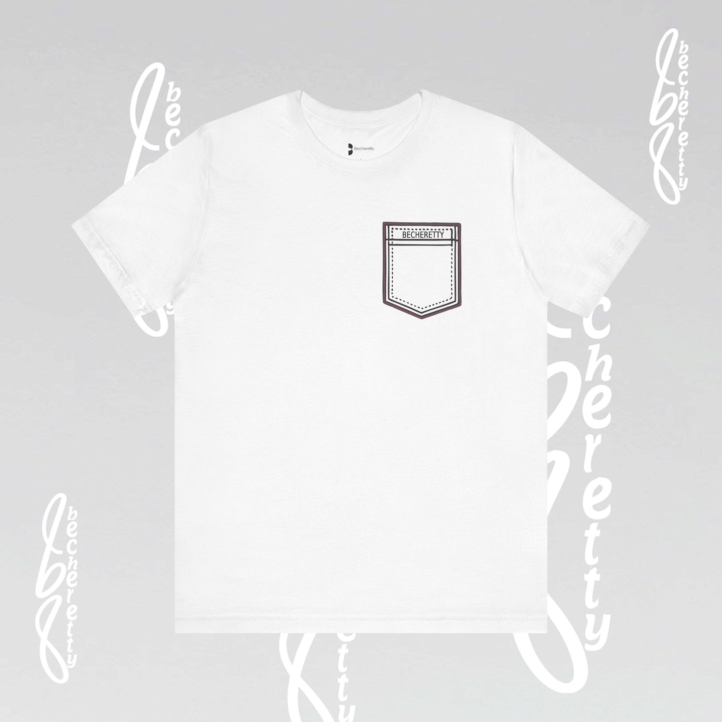 Becheretty Pocket - Minimalistic T-Shirt Desing - Unisex - Casual Wear