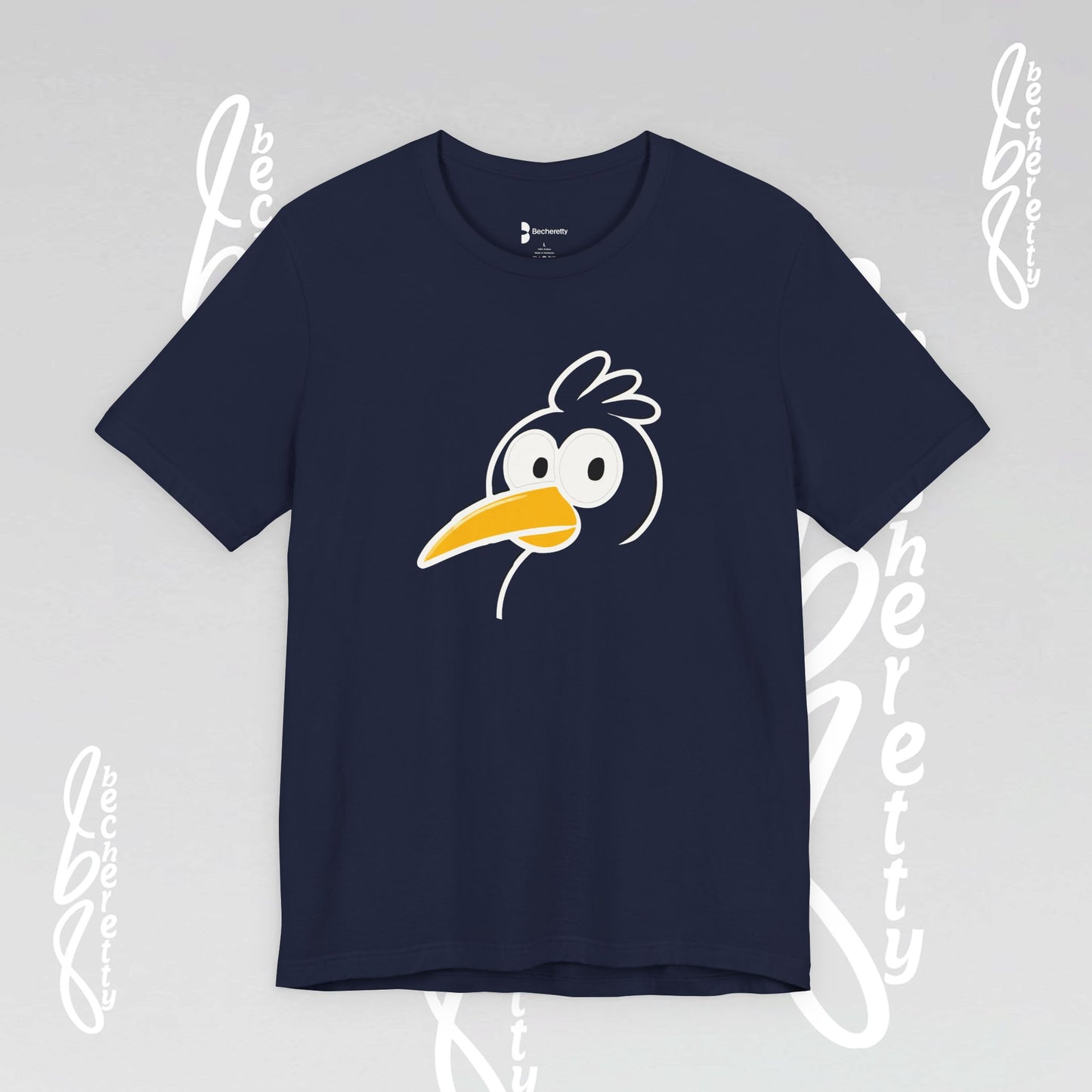 Artistic Minimalist Graphic Becheretty T-shirt - Inspired by a child's drawing - Every Mind Can Fly - Celebrating Neurodiversity.
