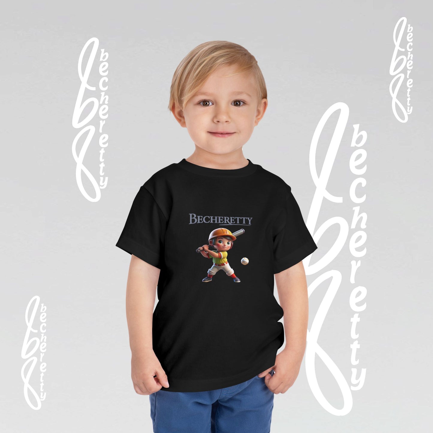 Toddler T-Shirt - Baseball Graphic Becheretty - Day Game, birthday gift - Summer
