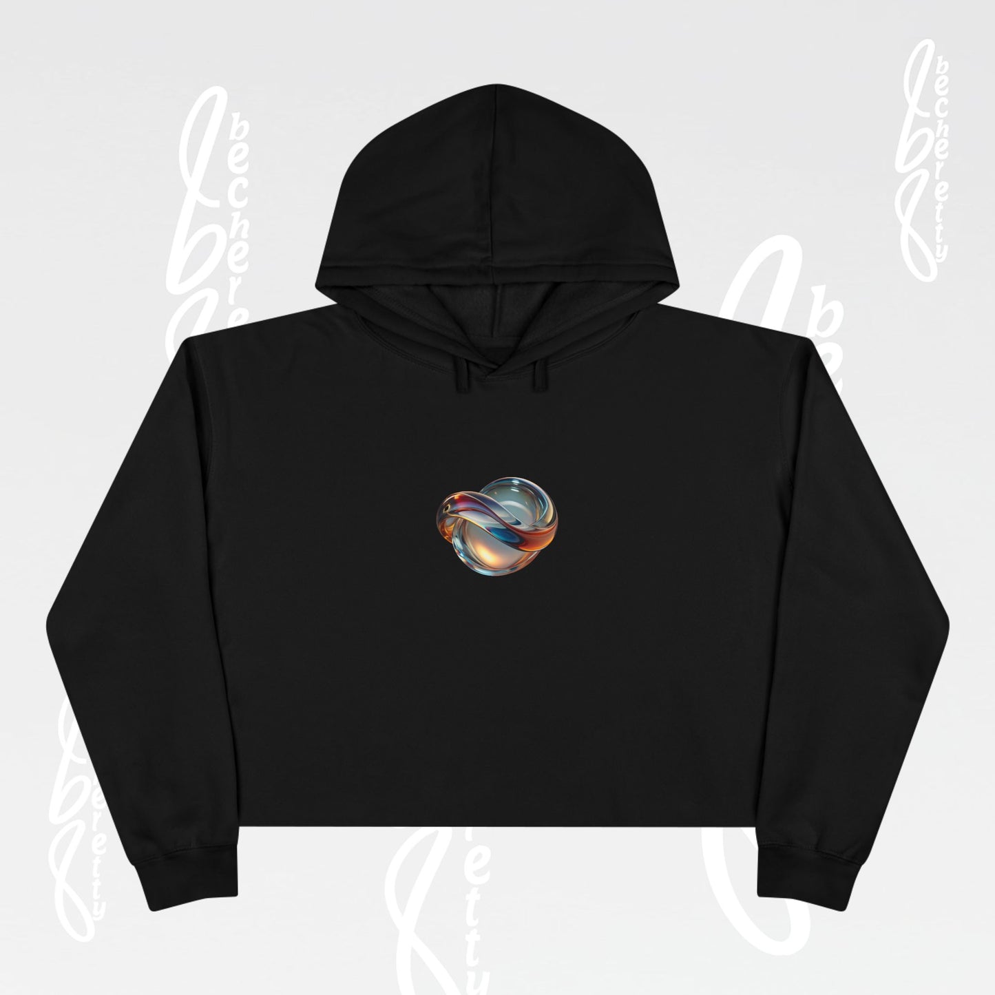 Modern Art Crop Hoodie with Unique Design, Trendy Sweatshirt for Casual Wear, Gift for Art Lovers, Stylish Comfort for Everyday
