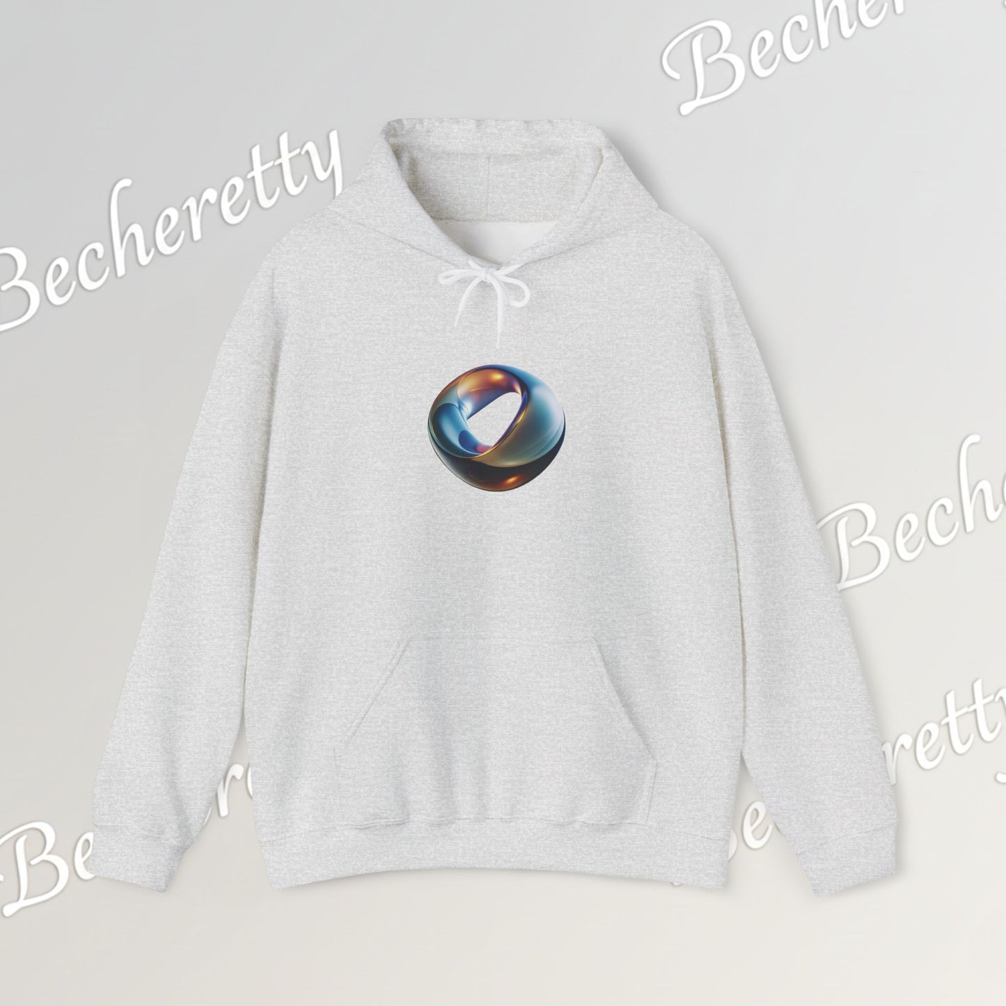 Futuristic Ring - Graphic Hoodie Becheretty - Minimal Artistic Jewel - Luminous Statement - Style is yours!