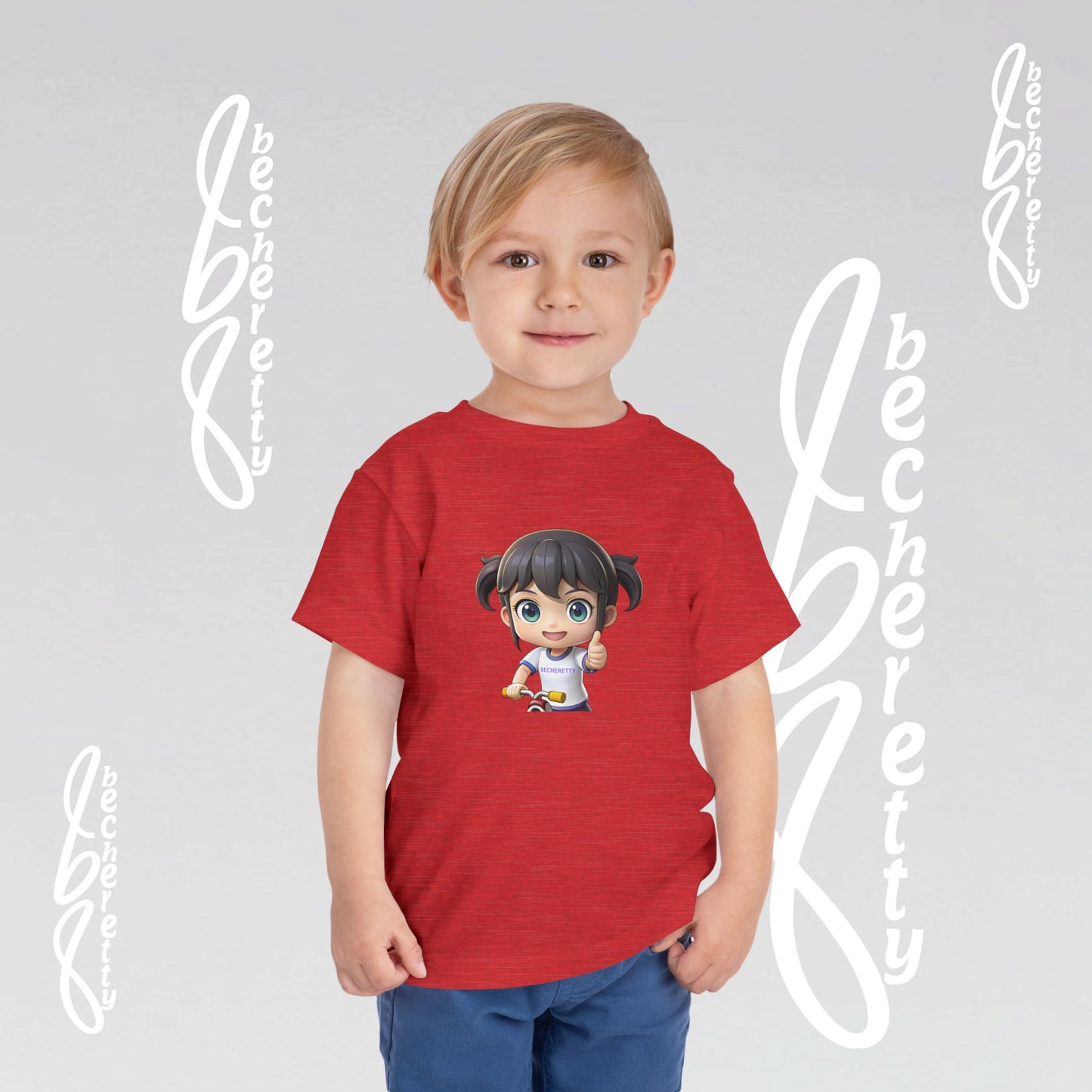 Toddler T-Shirt Cute Graphic Character Becheretty - Playful Toddler Wear - Summer Top