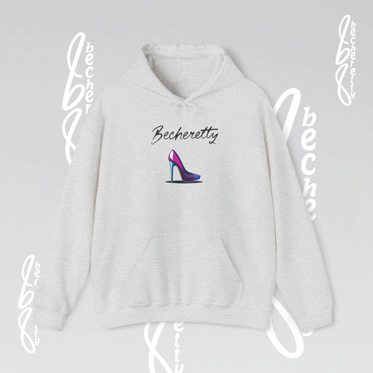 Graphic Hoodie Becheretty - Artistic High Heel Design - Casual Stylish