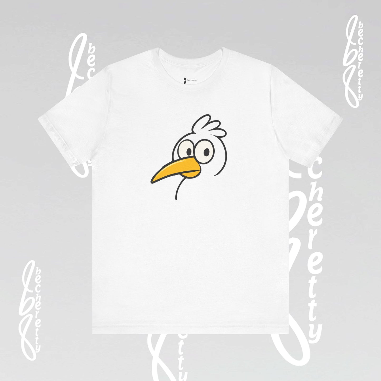 Artistic Minimalist Graphic Becheretty T-shirt - Inspired by a child's drawing - Every Mind Can Fly - Celebrating Neurodiversity.