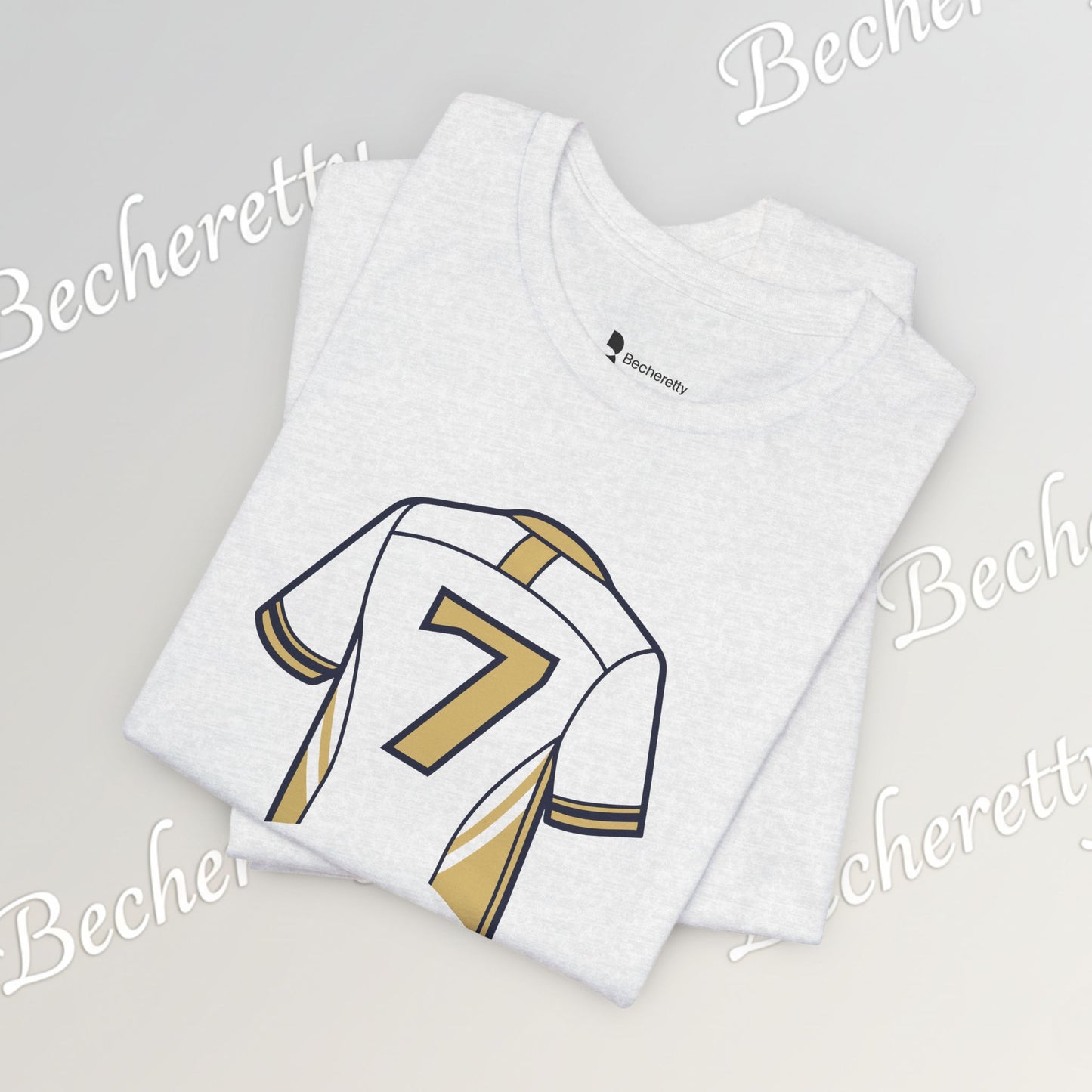 T-shirt - Number 7 GOAL - Art Graphic Minimalist Becheretty - Casual Wear - Team Spirit