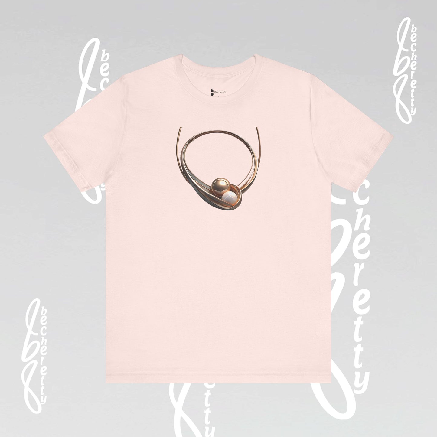 Elegant Pearl-Inspired - Graphic Tee Becheretty - Casual T-Shirt, Gift for Her, Stylish Summer Wear, Unique Fashion Statement