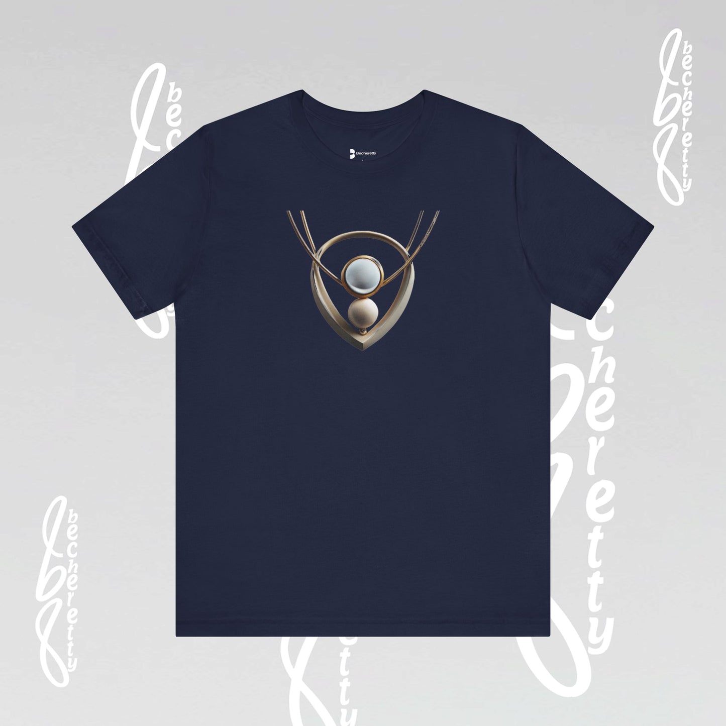 Artistic Necklace - Graphic Tee Becheretty – Unique Design - Casual wear - Women's Perfect Gift