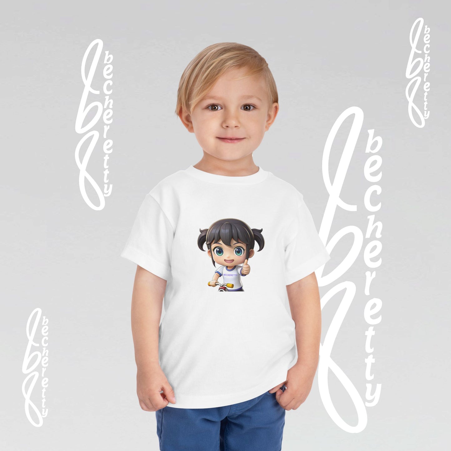 Toddler T-Shirt Cute Graphic Character Becheretty - Playful Toddler Wear - Summer Top