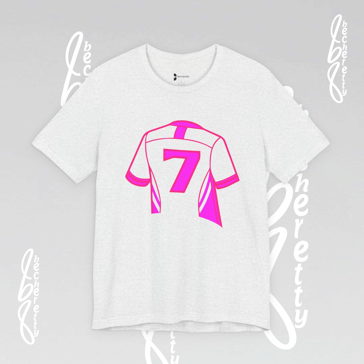 Soccer T-Shirt Number 7 - Unisex Graphic Design Minimalist Becheretty - New style of t-shirt for soccer fans